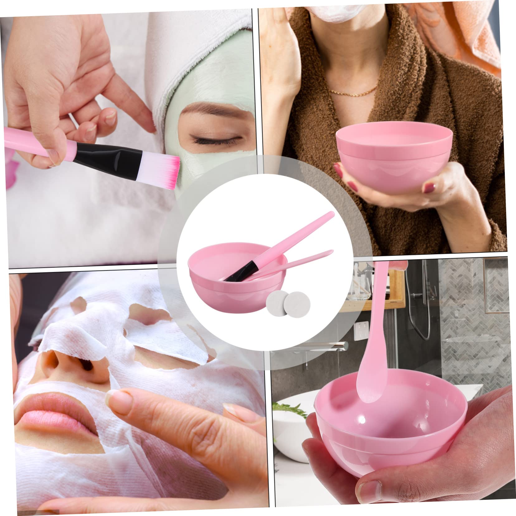 Professional DIY Facial Mask Bowl Set with Brush - Compressed Mask Tool Kit for Skincare & Spa at Home | Perfect for DIY Face Masks, Beauty Treatments & Relaxation