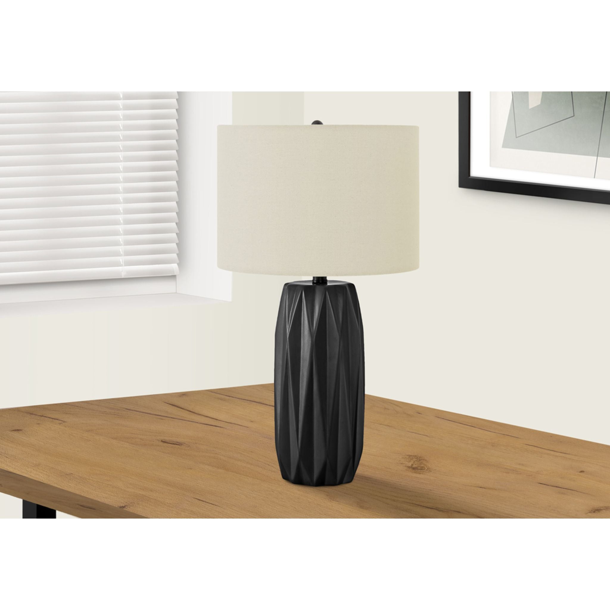 Amelia Table Lamp - 25 Inch Modern LED Desk Light for Home Office, Bedroom & Living Room - Warm White & Cool White Dimmable Lighting