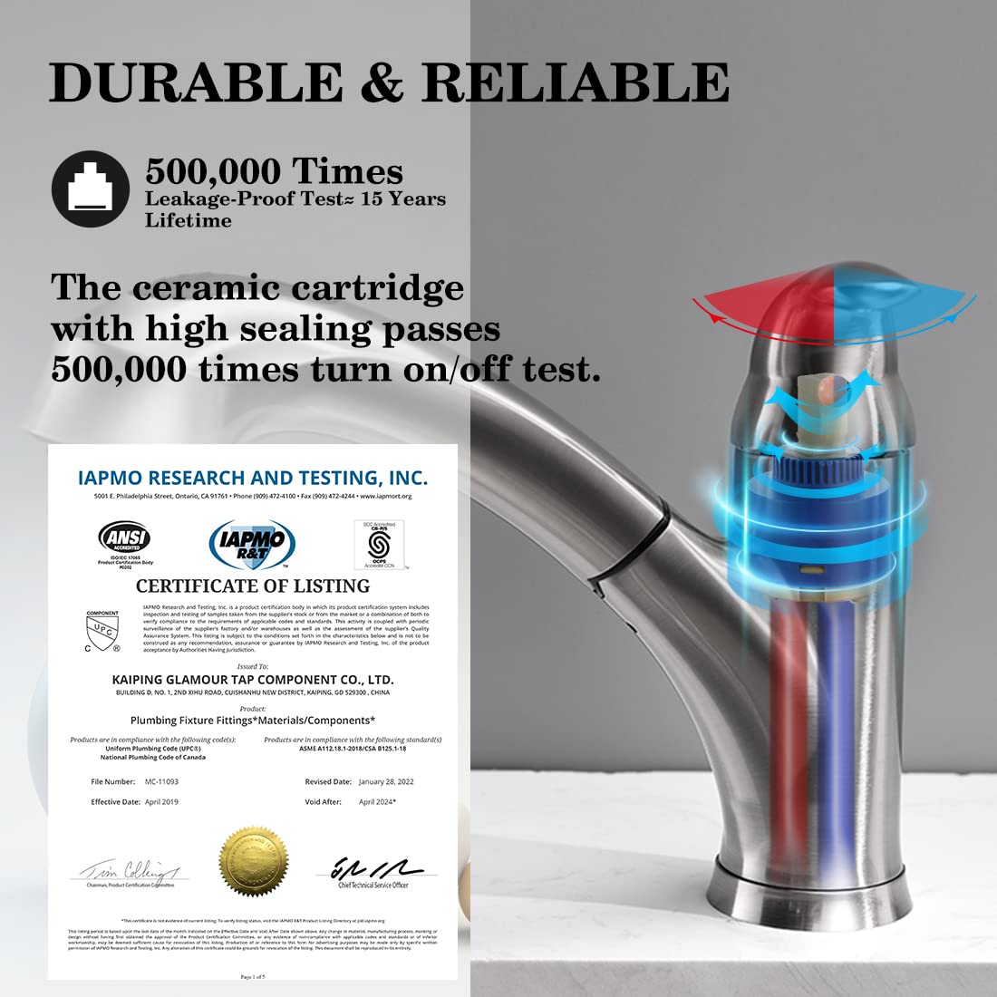 High-Quality Brushed Nickel Pull-Out Sprayer Kitchen Faucet - Single Handle 1-Hole Commercial RV Sink Faucet with 2 Spray Modes & 150° Rotation - Lead-Free Solid Brass Construction - Perfect for Modern Kitchens, Restaurants, and RV Living Spaces