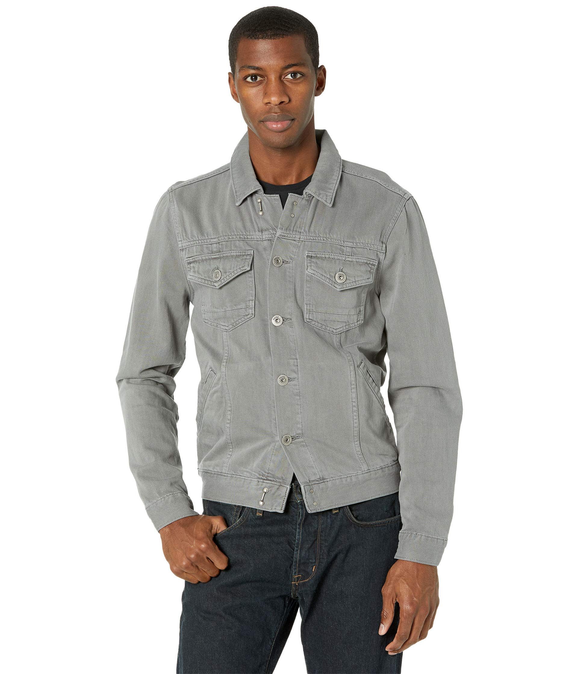PAIGE Men's Scout Denim Jacket - Classic Blue Denim Trucker Jacket for Men | Slim Fit, Lightweight & Stylish | Perfect for Casual Wear, Outdoor Adventures & Date Nights