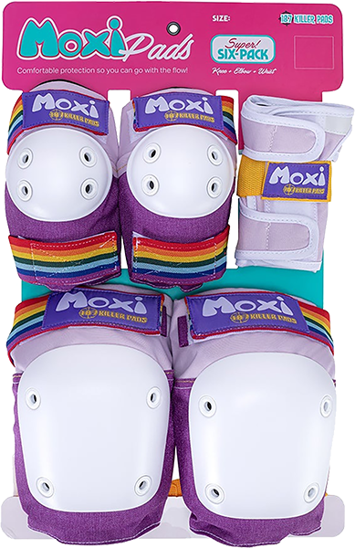 6 Pack XS Moxi Lavender 187 Pads - Ultra Thin Panty Liners for Daily Protection, Light Flow & Freshness | Perfect for School, Work & Travel