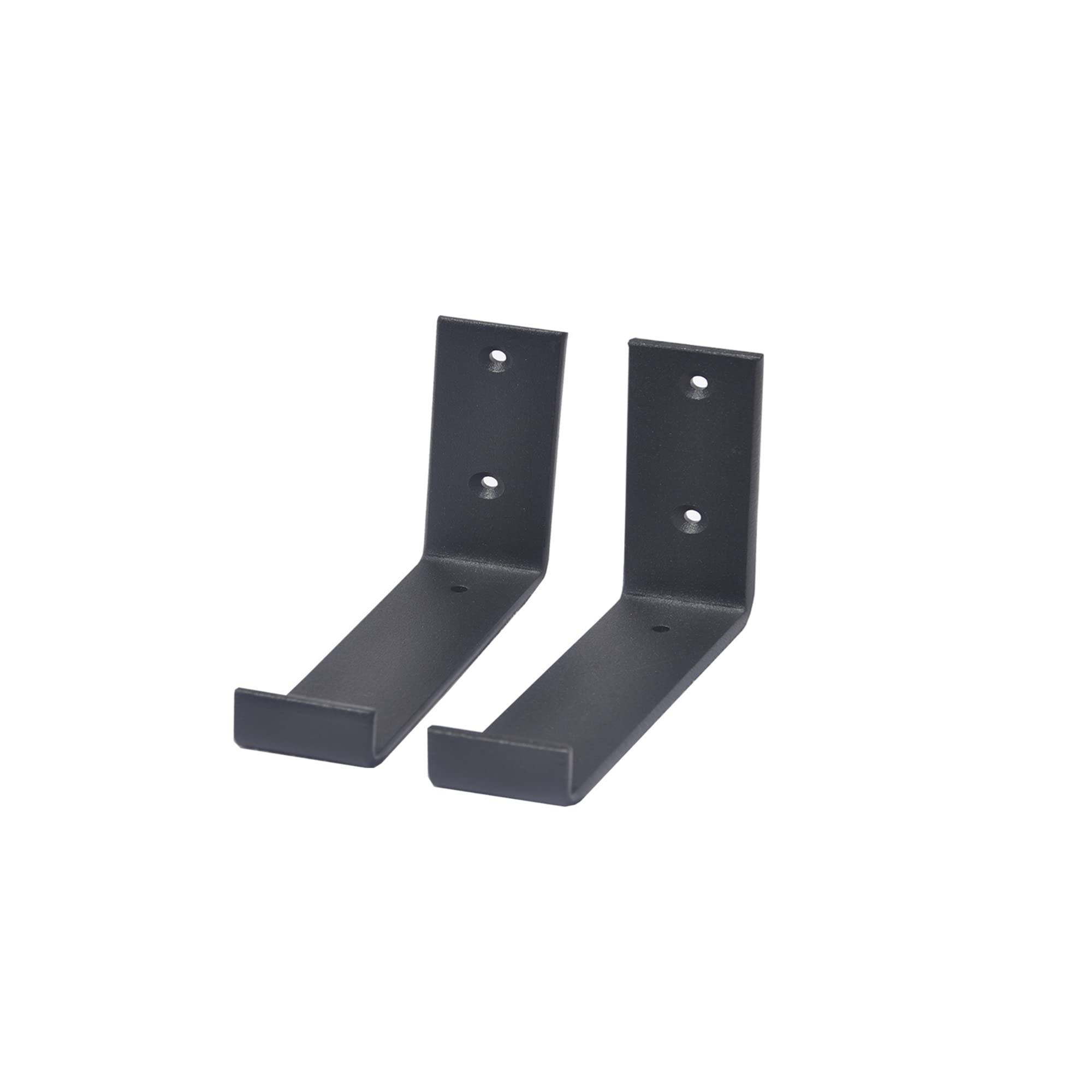 Heavy Duty Black Metal Shelf Brackets 2 Pack - 5.5