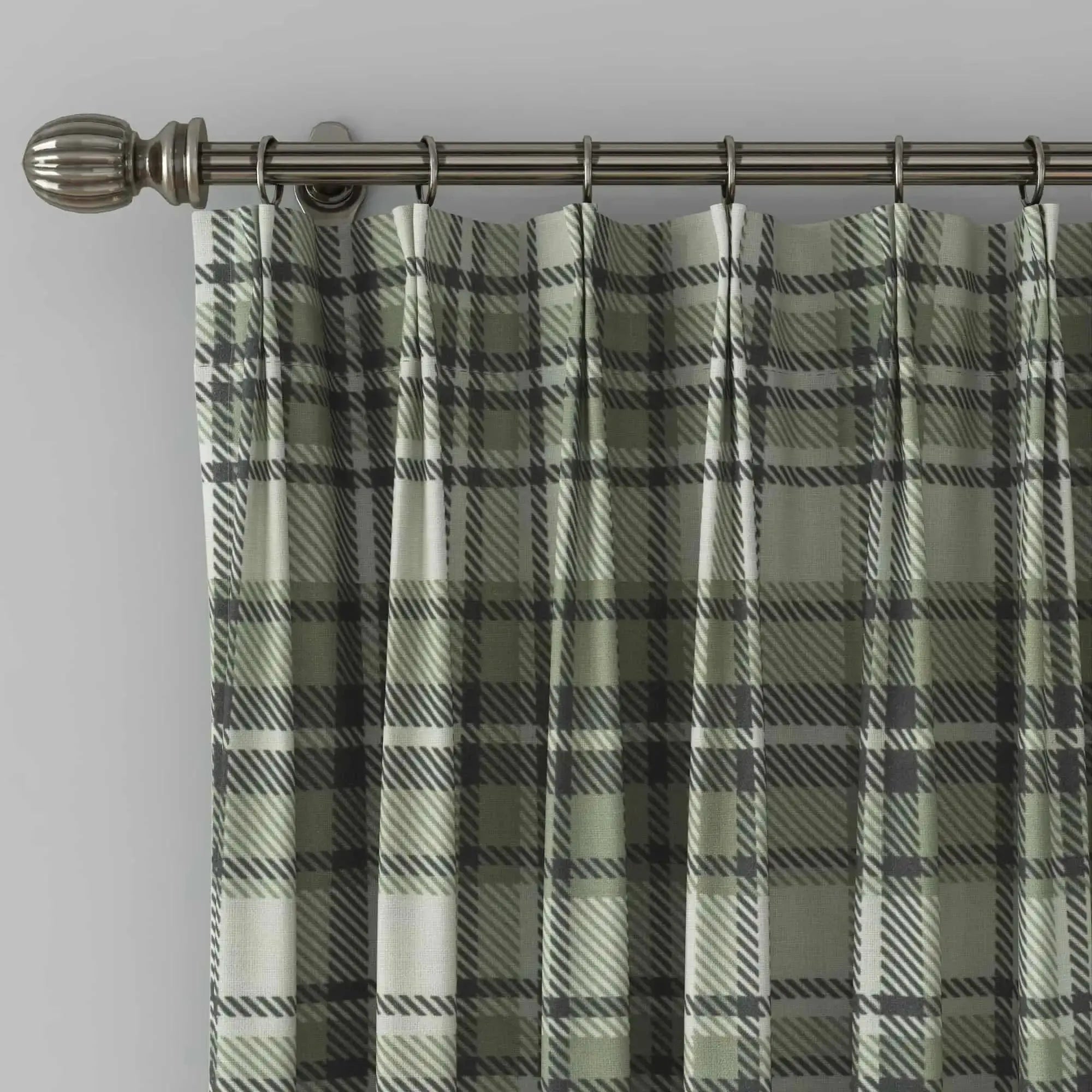 Elegant Sara Le Print Linen Pleated Cafe Curtains - Light Filtering Window Treatment for Kitchen, Dining Room & Bathroom