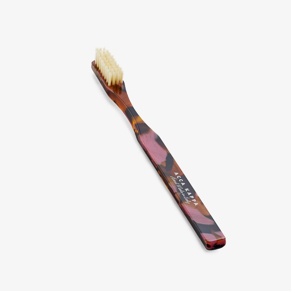 Vintage Pink Flambé Toothbrush - Soft Bristles for Sensitive Teeth, Eco-Friendly Bamboo Handle - Perfect for Travel, Daily Oral Care & Gift Giving