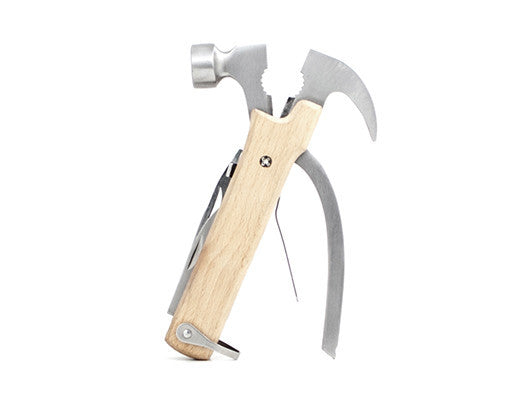Kikkerland Multi-Function Wooden Hammer Tool - Perfect for DIY Projects, Home Repairs, and Woodworking Tasks