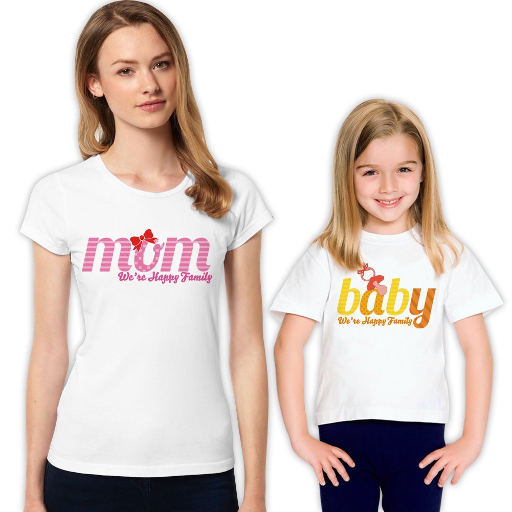 Mom and Baby Matching T-Shirts - Cute Mother Daughter Outfits for Family Photos & Special Occasions