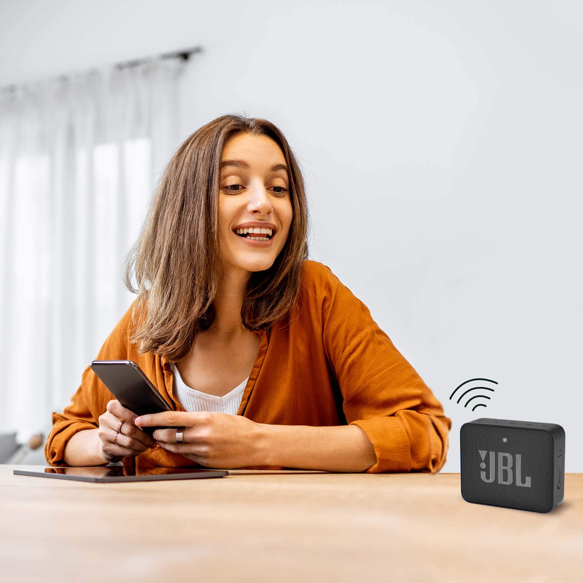 JBL Go2+ Portable Bluetooth Speaker - Wireless Mini Speaker with Rich Bass, IPX7 Waterproof, 5 Hours Playtime - Perfect for Travel, Outdoor, Beach, Pool & Home Use