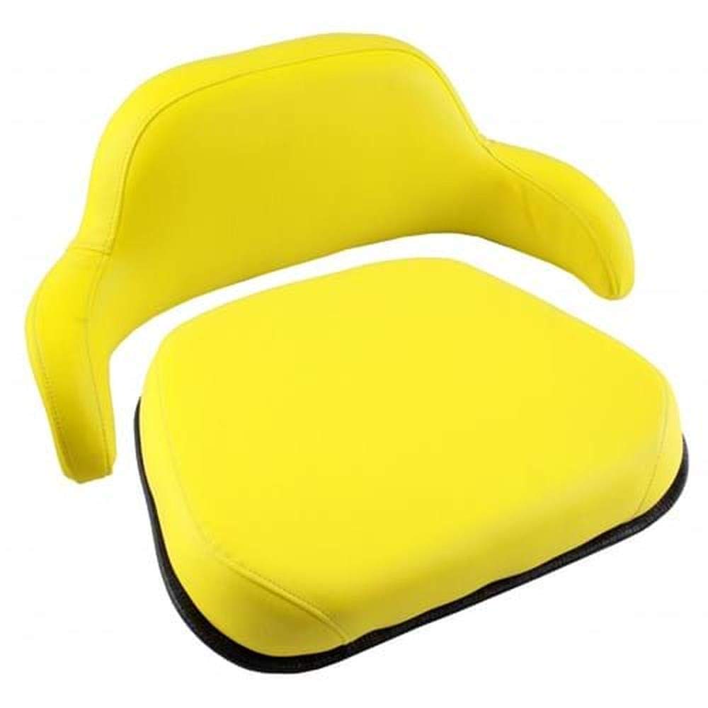 RAParts SR65444 Yellow Vinyl Cushion Set (2-Piece) - Compatible with John Deere Tractors for Comfortable Seating During Farming and Outdoor Work