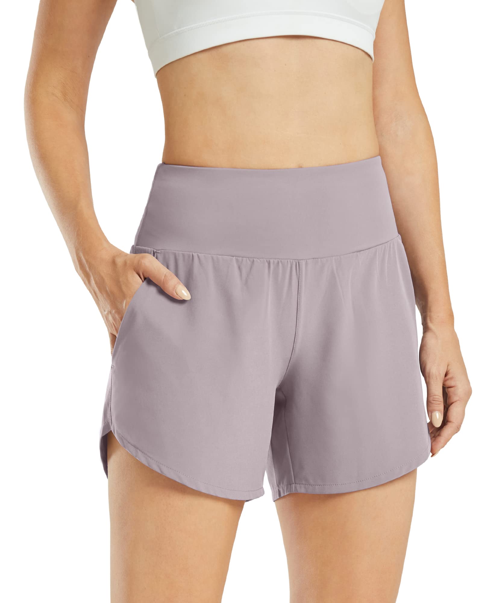 G4Free Women's 5 Inch Running Shorts with Pockets - Lightweight Athletic Shorts for Workout, Gym, Tennis & Exercise - Perfect for Jogging, Yoga & Outdoor Activities