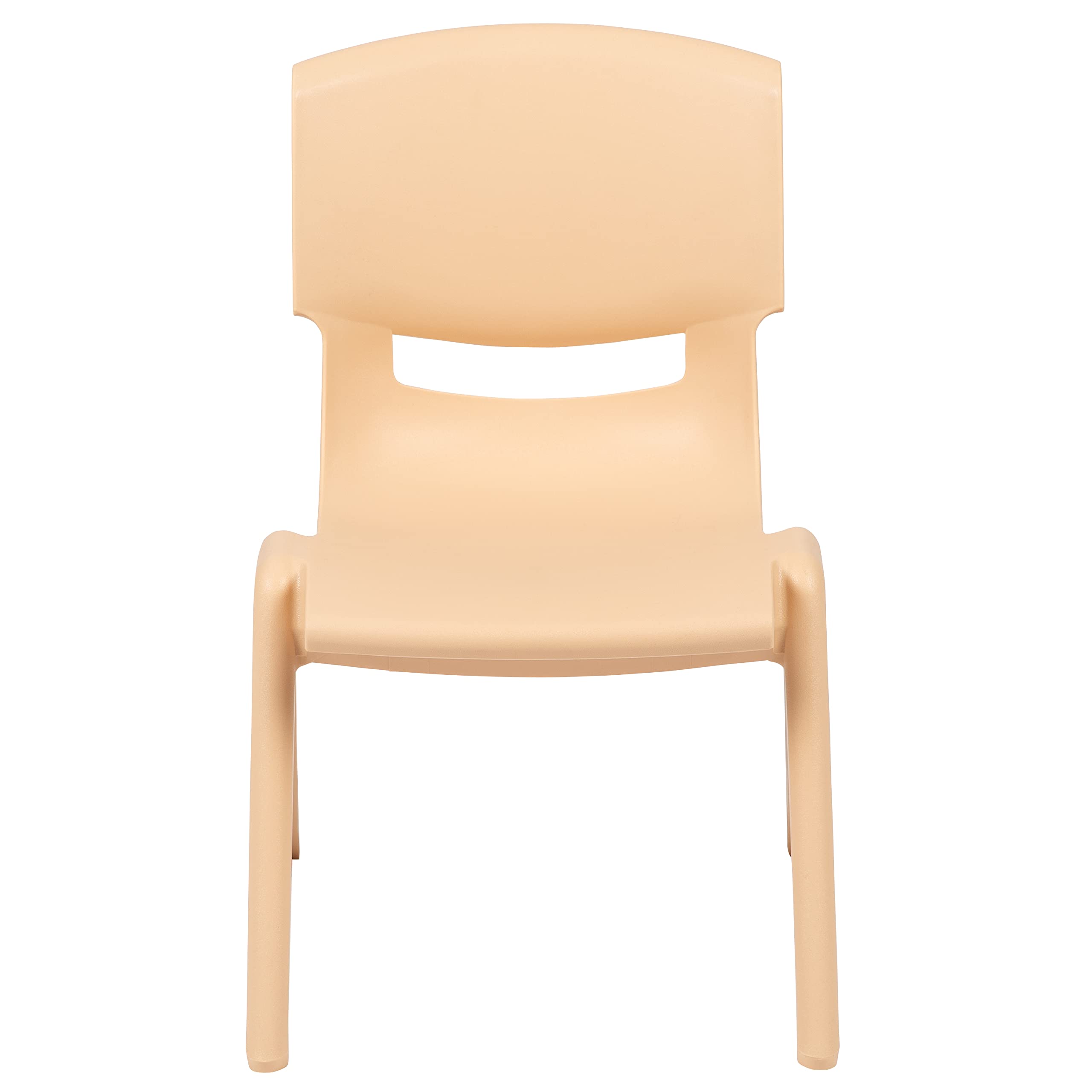 Flash Furniture Whitney 10-Pack Natural Plastic Stackable School Chairs - 12
