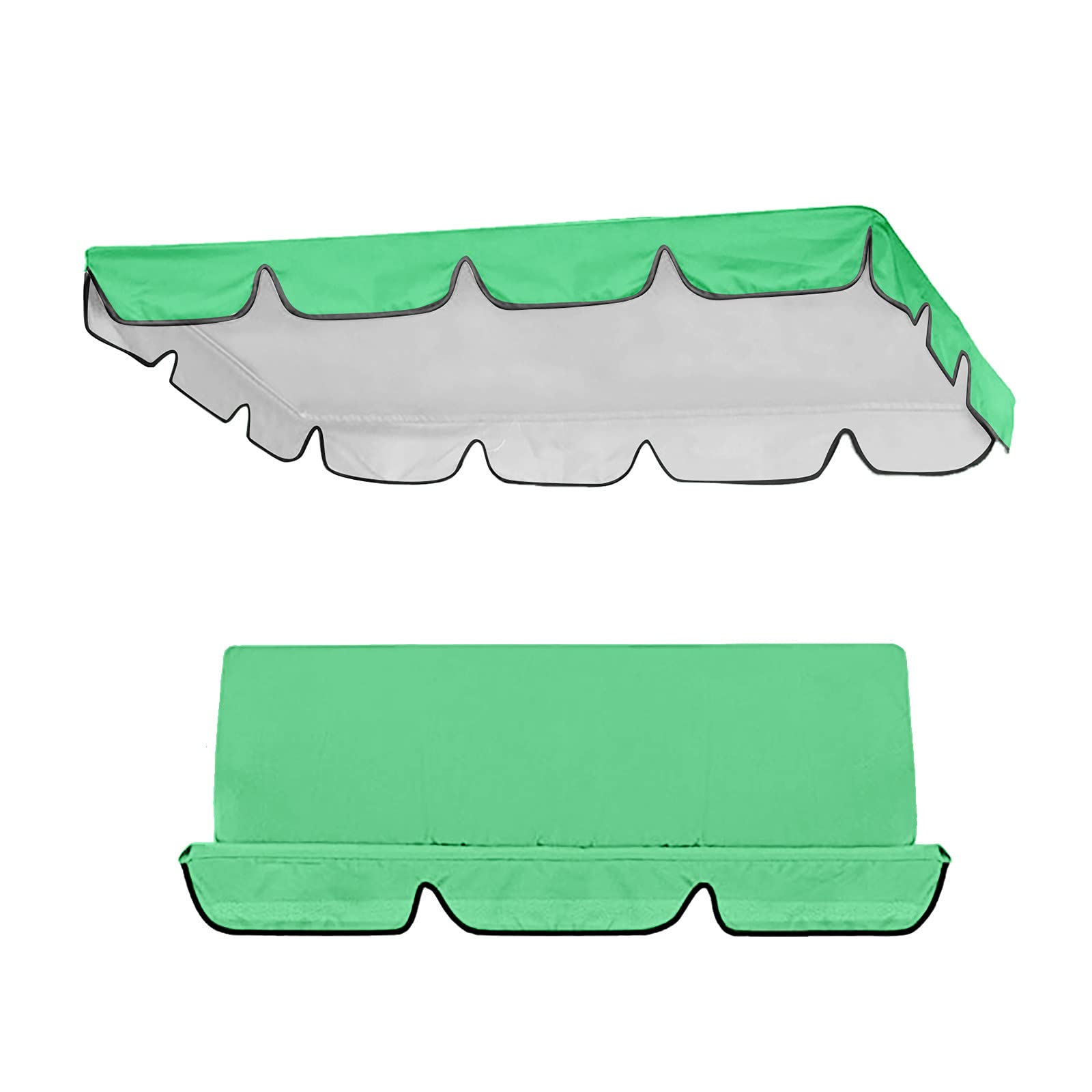 **Waterproof Outdoor Patio Awning Cover - Replacement Canopy for Courtyard, Swing, Garden, Lawn - Durable Rainproof Fabric (Green, One Size) - Perfect for Backyard, Deck, and Poolside Relaxation**