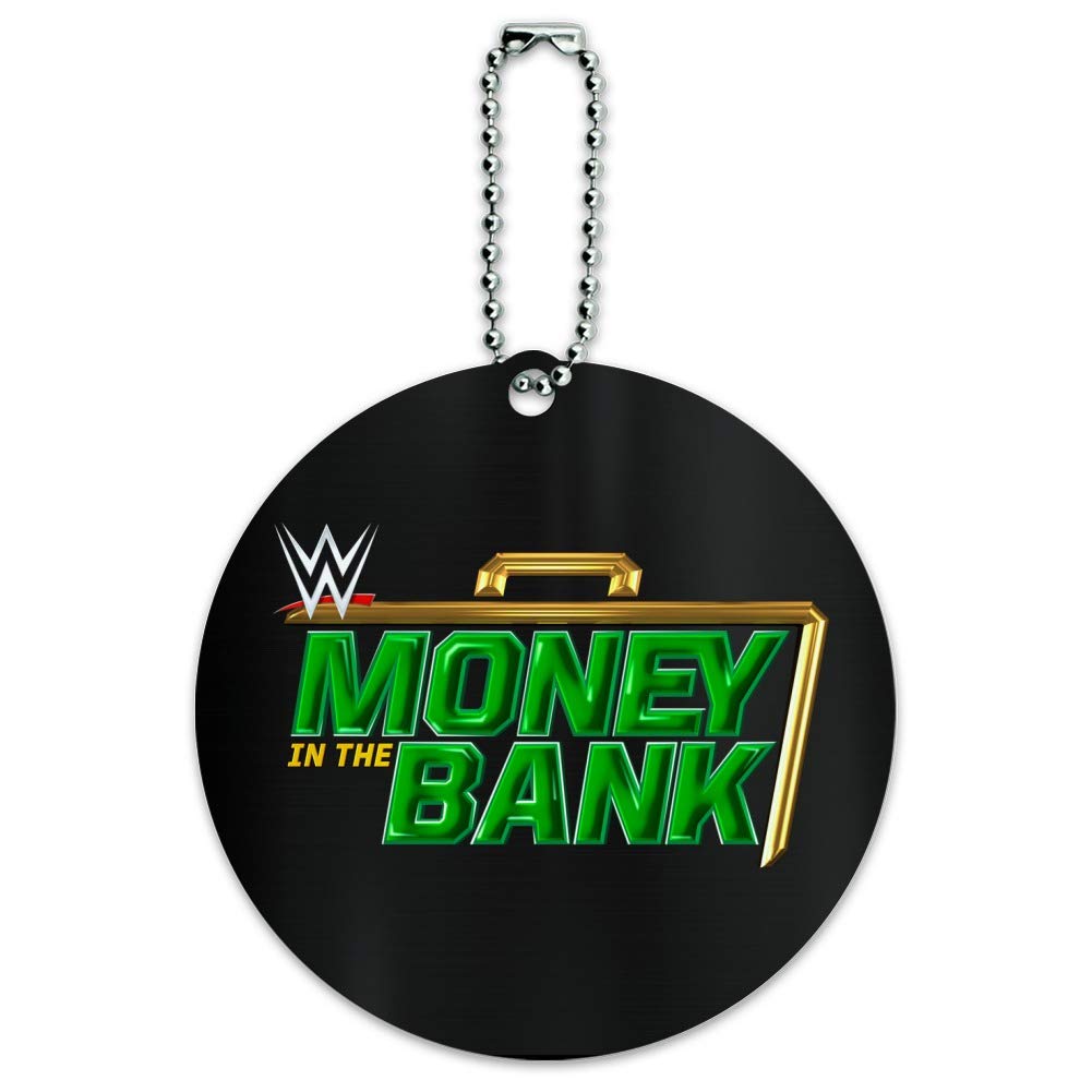 WWE Money in the Bank Themed Round Luggage ID Tag - Durable Suitcase & Carry-On Baggage Identifier for Travel, Events, and Wrestling Fans