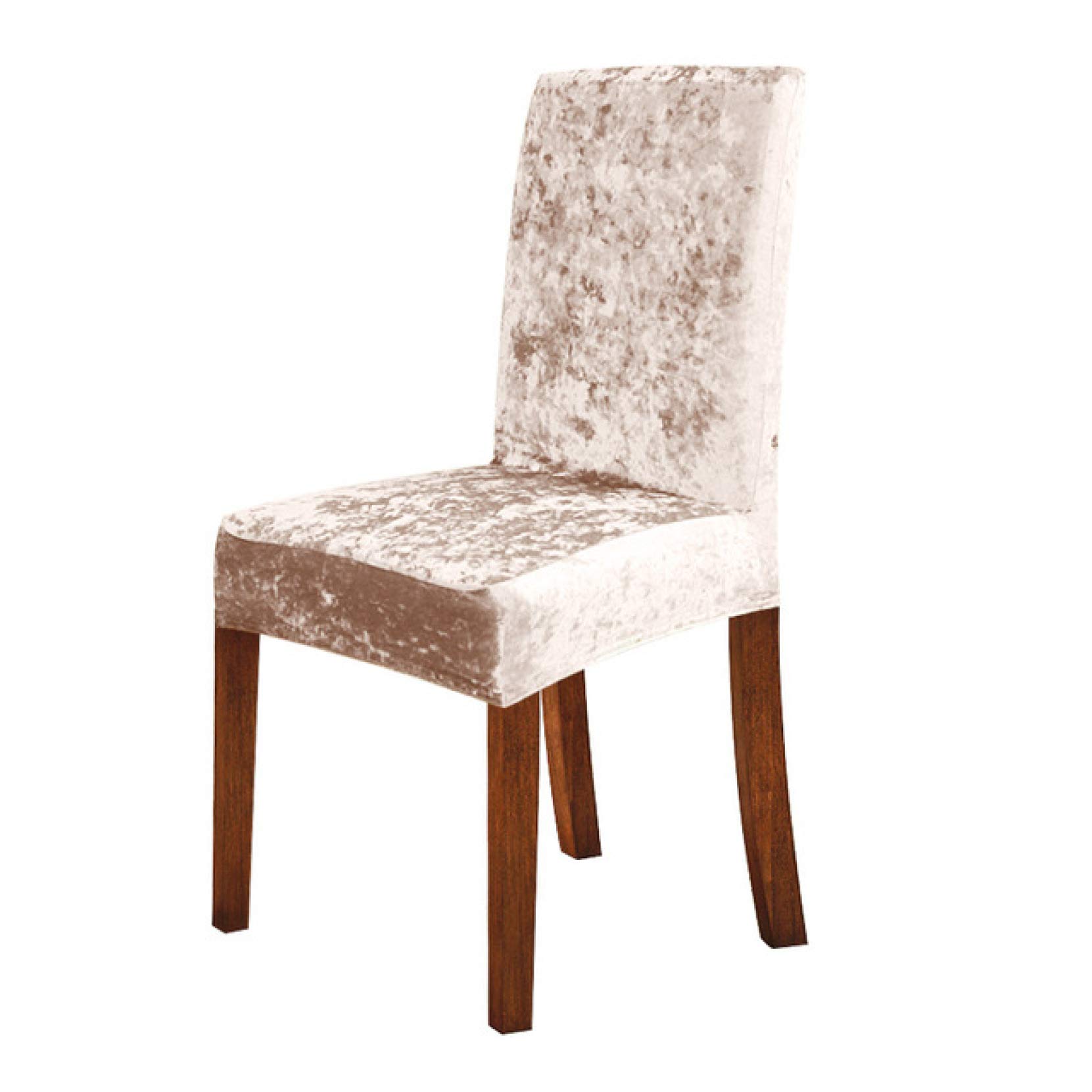 YURASIKU 1/2/4/6PC Shiny Velvet Chair Covers - Soft Stretchable Dining Room Chair Slipcovers for Living Room, Hotel, Banquet, Wedding & Party Decor - Perfect for Home, Restaurant and Special Events