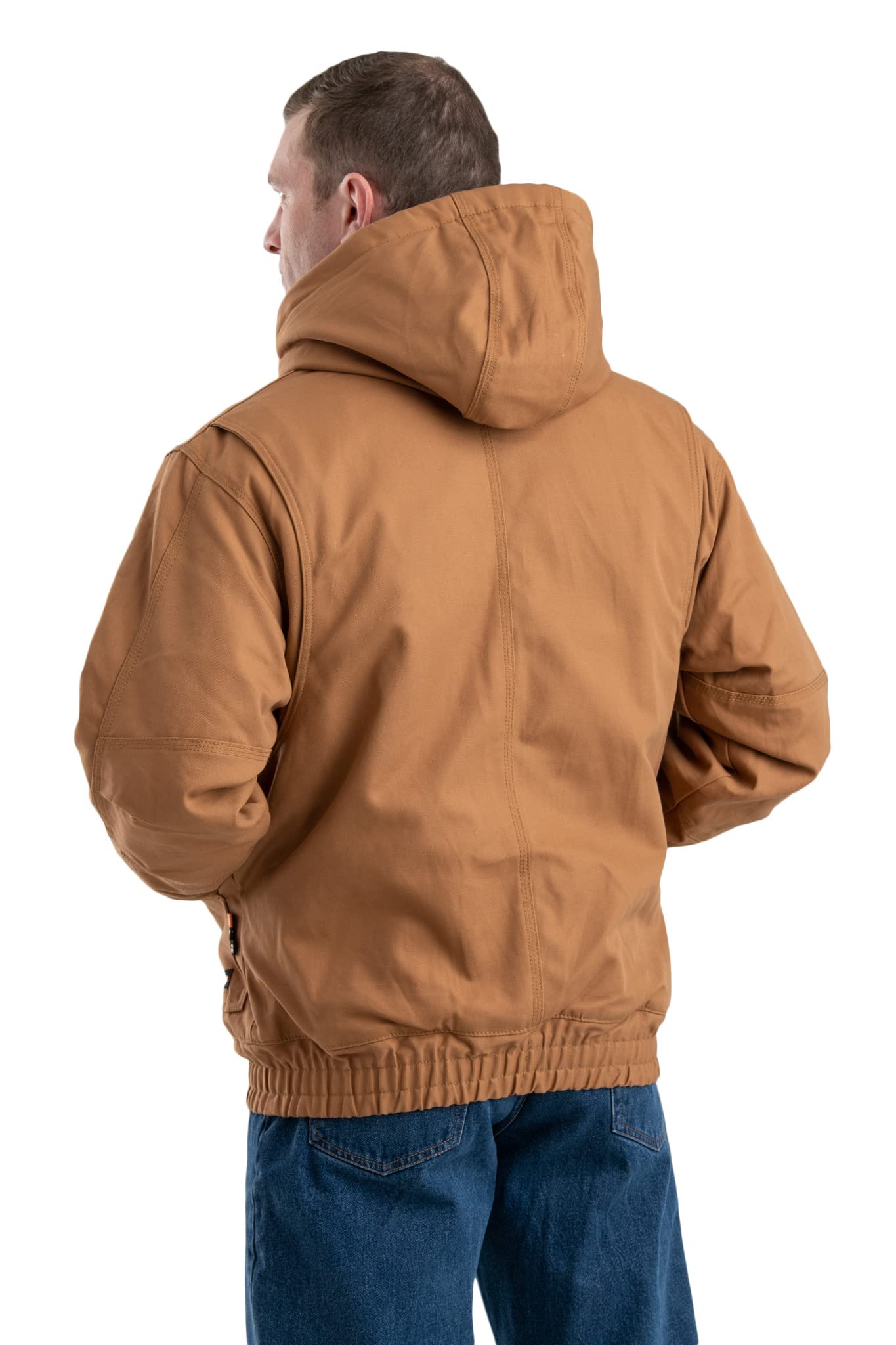 Berne Men's Flame-Resistant (FR) Hooded Jacket - Durable Workwear for Construction, Oil & Gas Industry Professionals