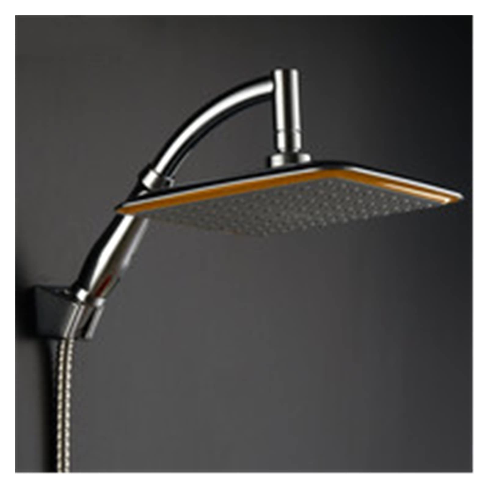 JUSTPENGHUI 9 Inch 360 Degree Rotating Rainfall Shower Head - ABS Chrome Water Saving Handheld Shower with Extension Arm - Perfect for Bathroom, Spa & Relaxation (Color: A)