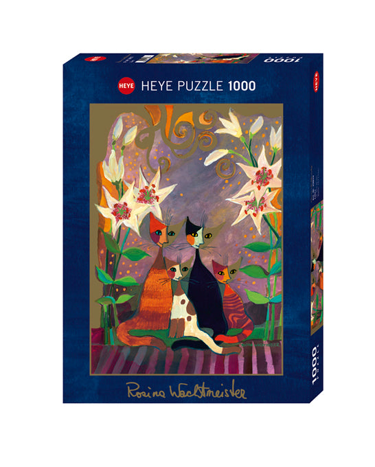 Heye 1000 Piece Jigsaw Puzzle - Lilies by Rosina Wachtmeister - Premium Art Puzzle for Adults & Teens - Perfect for Family Game Night & Home Decor