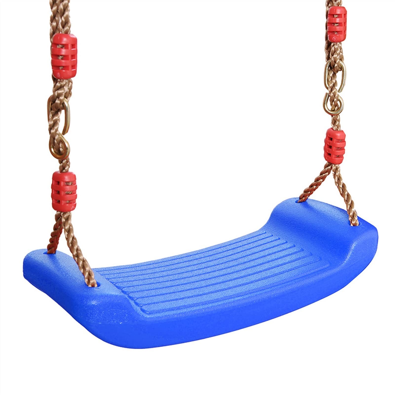 liushop Adjustable Height Kids Swing Seat - Indoor & Outdoor Hanging Chair with Rainbow Curved Board - Blue Garden Swing Toy for Backyard, Playground & Nursery
