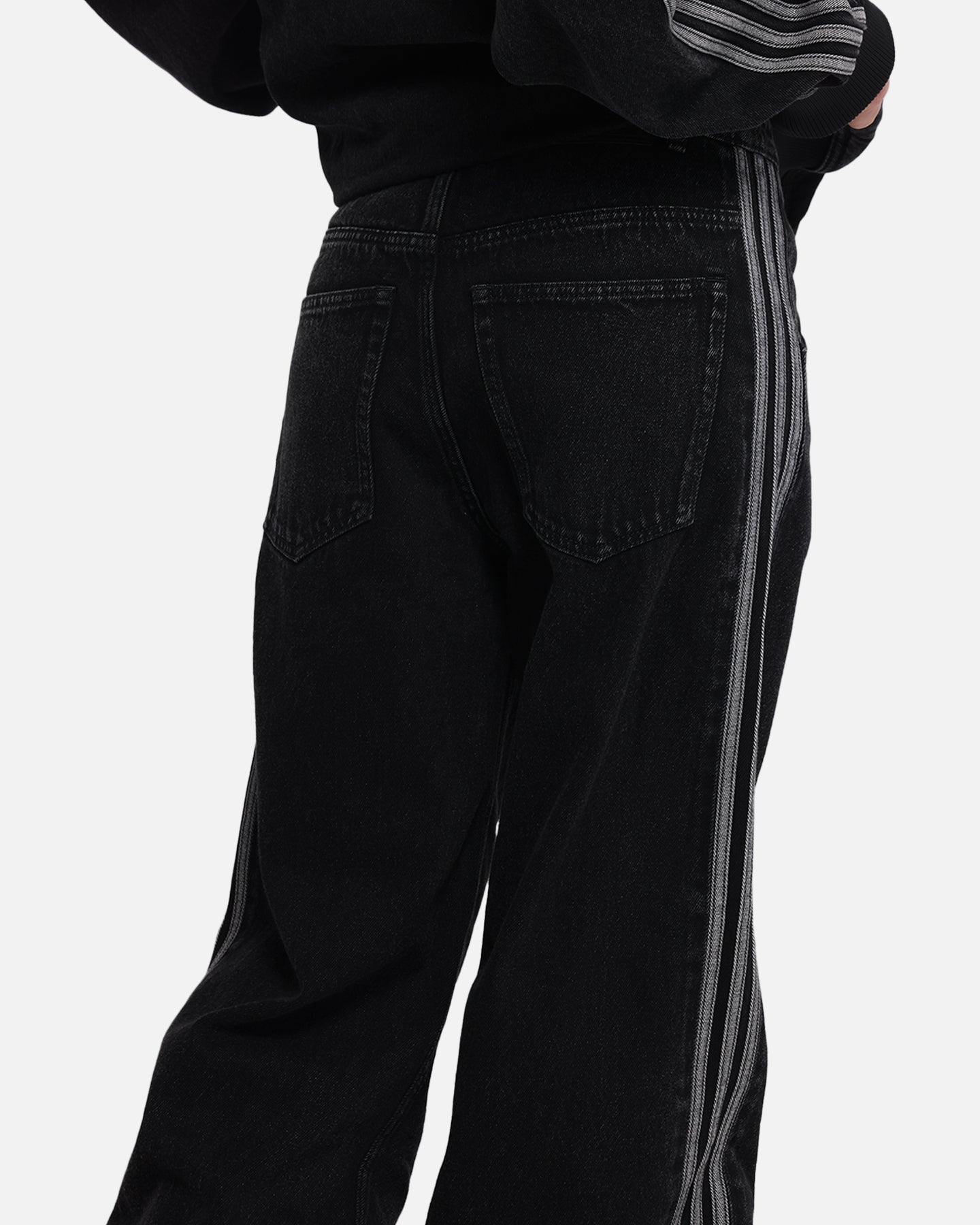 Adidas Adicolor Denim Firebird Pants for Men - True Black | Classic Track Pants for Casual Wear, Street Style & Gym