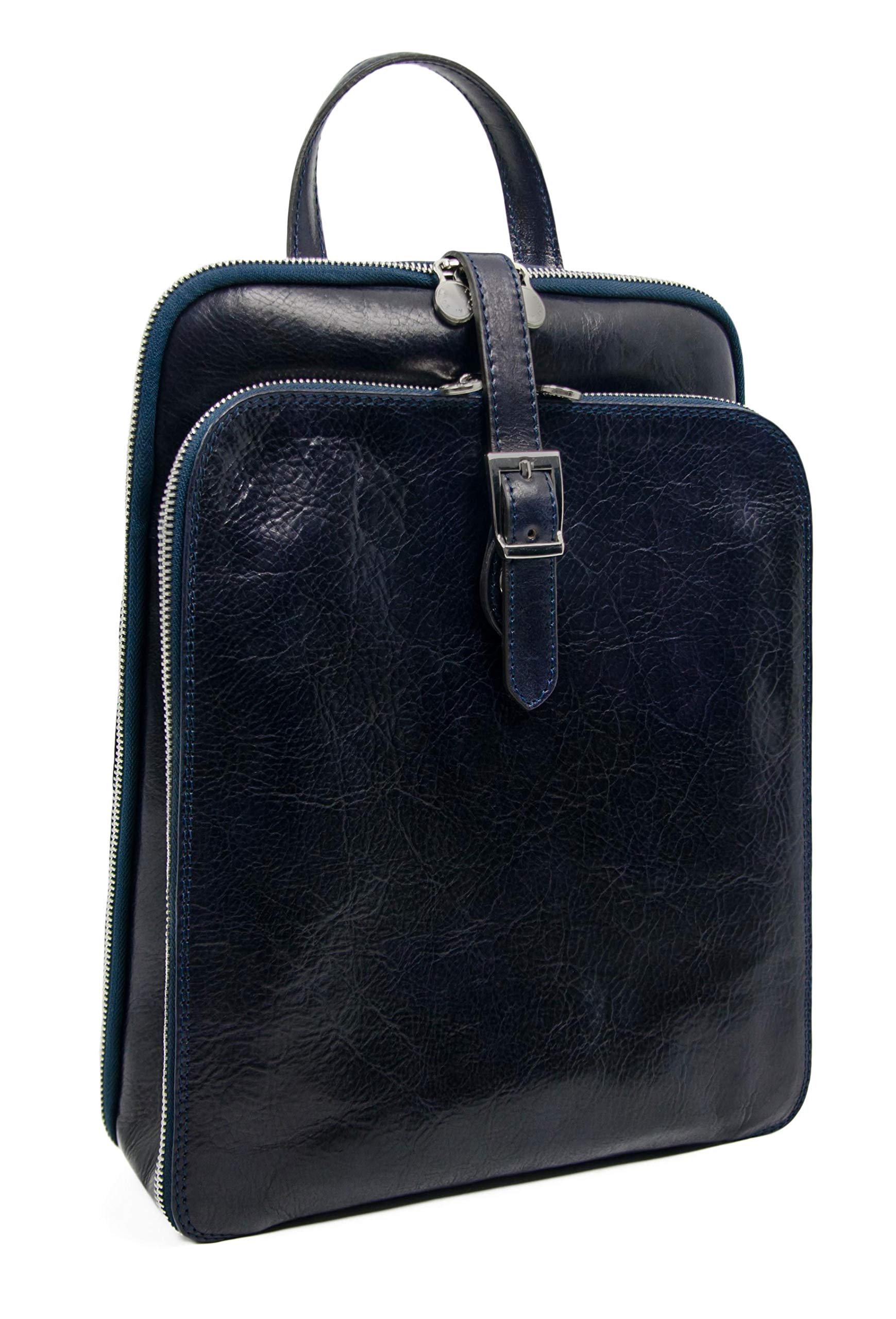 Durable Leather Backpack Convertible to Shoulder Bag - Handmade Laptop Bag for 12 Inch Devices | Perfect for Work, Travel & School