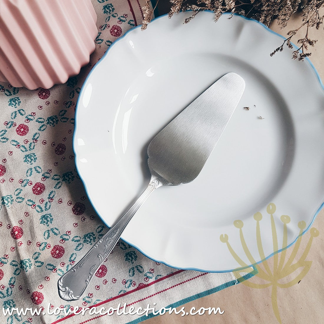 Bitossi Home Vintage Stainless Steel Cake Server - Elegant Dessert Serving Utensil for Weddings, Parties & Special Occasions