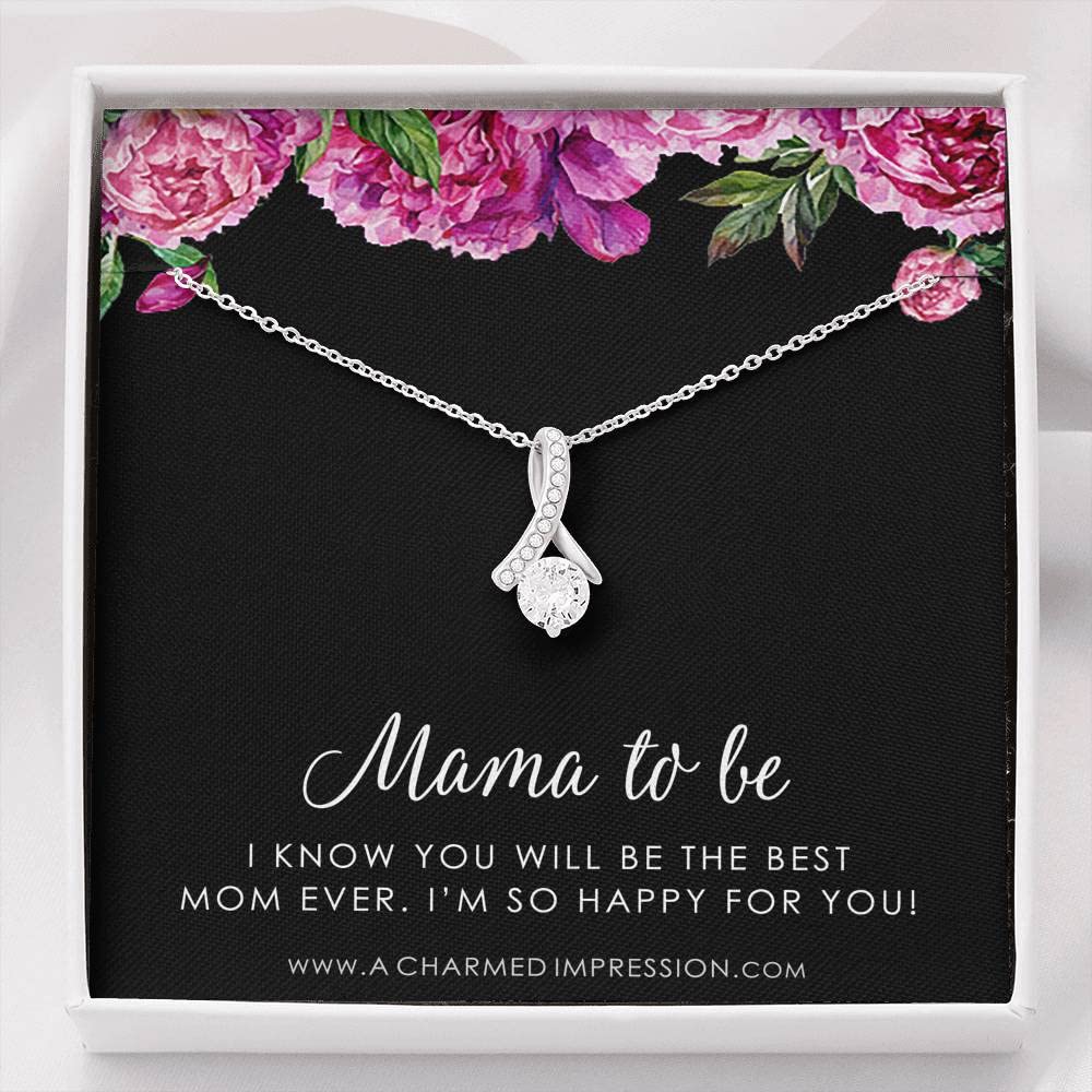 Elegant New Mom Necklace - Thoughtful Congratulations Gift for Expecting Mothers, Baby Shower & Adoption - Best Mom Ever Jewelry for Special Occasions | Perfect for Mother's Day, Birth Announcements & Welcoming New Babies