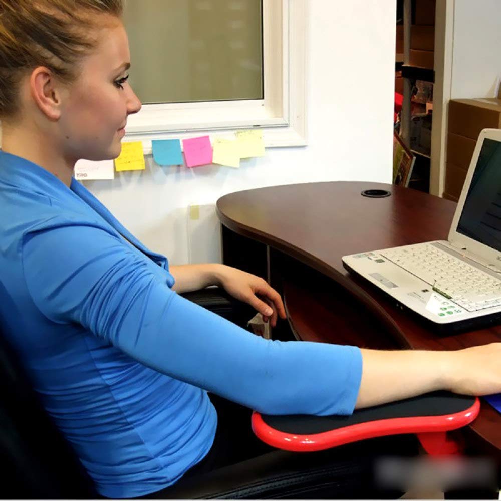 Ergonomic Mouse Pad with Attachable Armrest - Comfortable Wrist Support for Computer Desk, Gaming & Office Use - Red Cushion Protects Hand, Shoulder & Arm - Perfect for Long Hours of Typing & Gaming