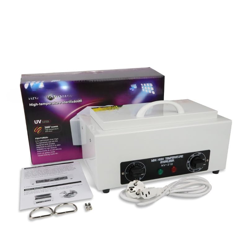300W Mini High Temperature Sterilizer - 1.5L Medical Autoclave Equipment with Timer & Dry Heat Function | Portable Sterilization Cabinet for Dental Tools, Tattoo Needles, Baby Bottles & Beauty Accessories | Home Clinic & Salon Use