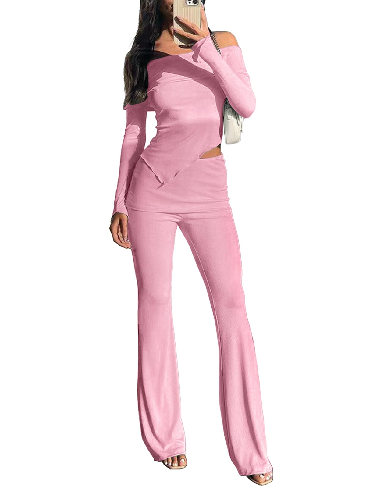Sexy Women's Mesh Sheer 2-Piece Outfit - Sleeveless Y2K Streetwear Top & Bodycon Pants Set for Summer, Club, Party, and Night Out Fashion