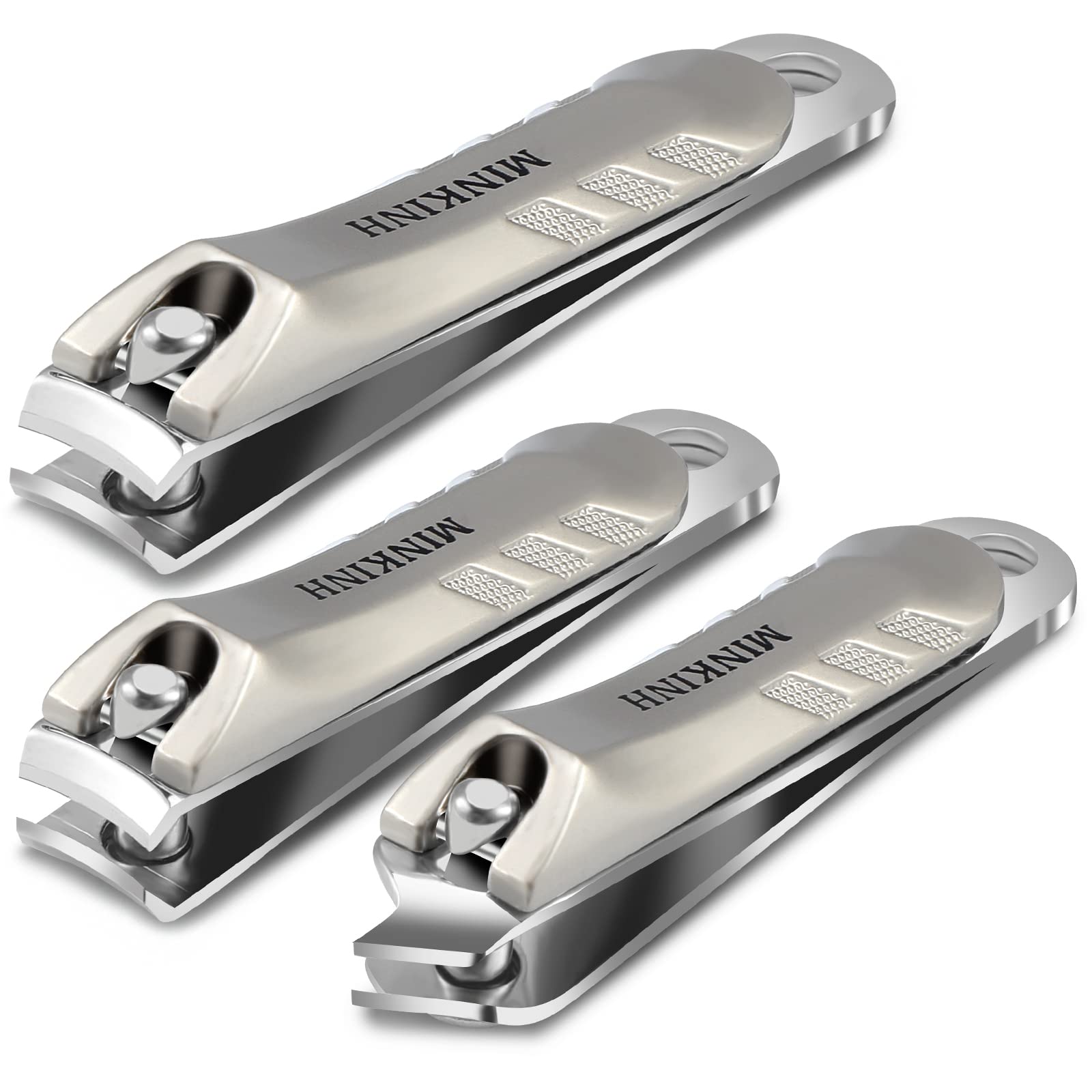Premium Stainless Steel Nail Clippers Set - 3 Pack Sharp Fingernail & Toenail Clippers for Thick & Ingrown Nails - Durable Manicure Pedicure Kit for Women & Men - Perfect for Home, Travel & Salon Use