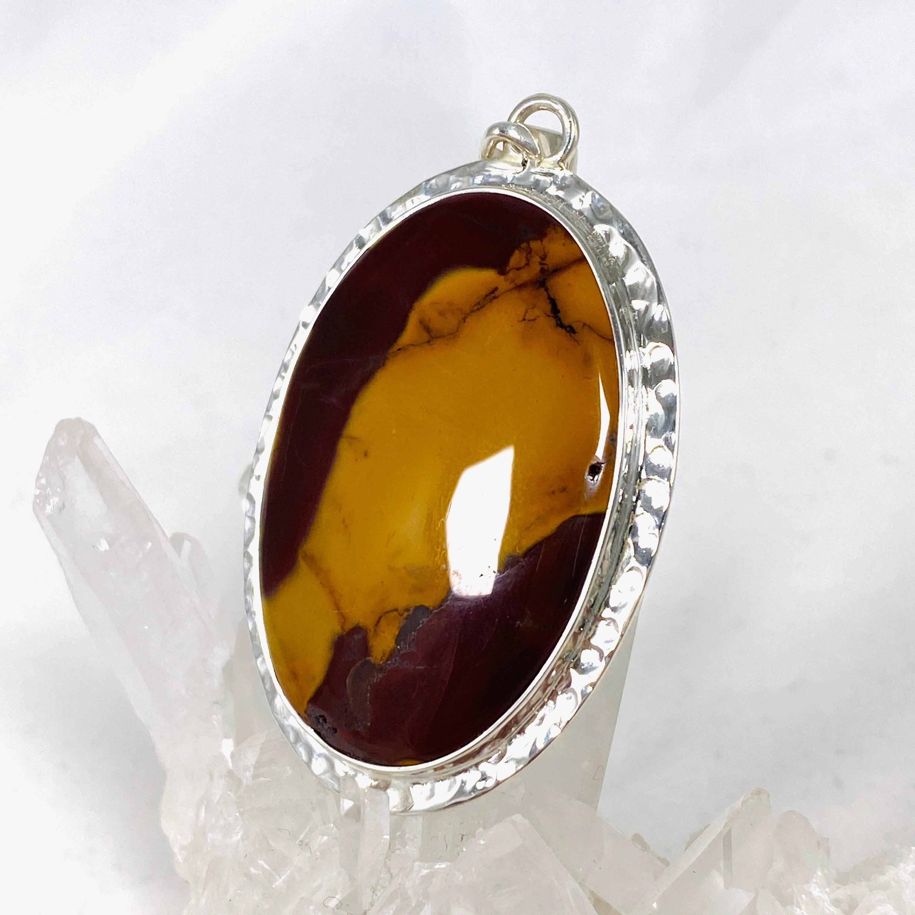 Natural Mookaite Gemstone Oval Pendant Necklace KPGJ4145 - Elegant Handmade Jewelry for Women, Gift for Her, Perfect for Everyday Wear & Special Occasions