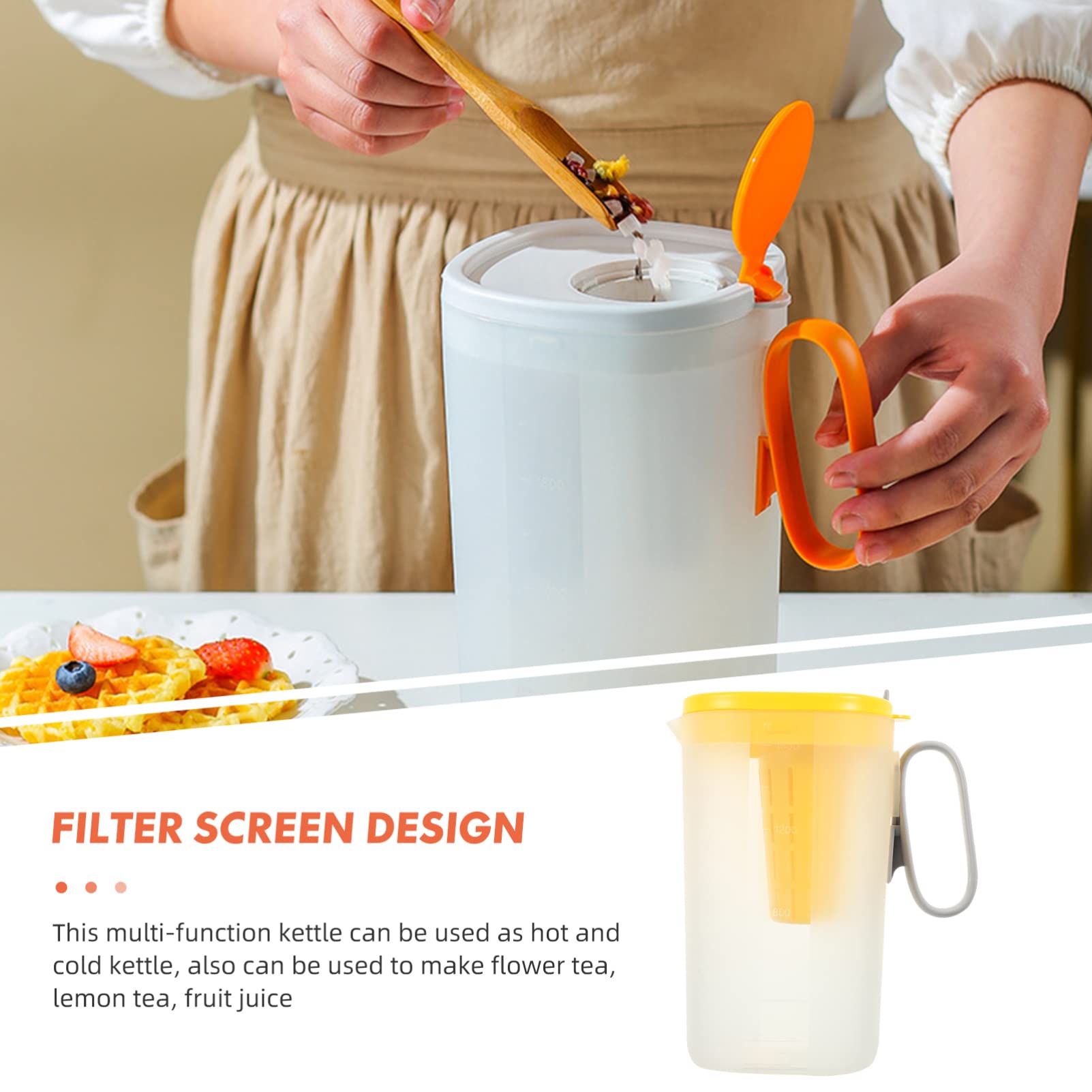 **Insulated Cold Water Pitcher with Lid - 2.5L Large Capacity BPA-Free Plastic Pitcher for Iced Tea, Fruit Infusions & Refreshing Drinks - Perfect for Parties, Picnics & Home Use**