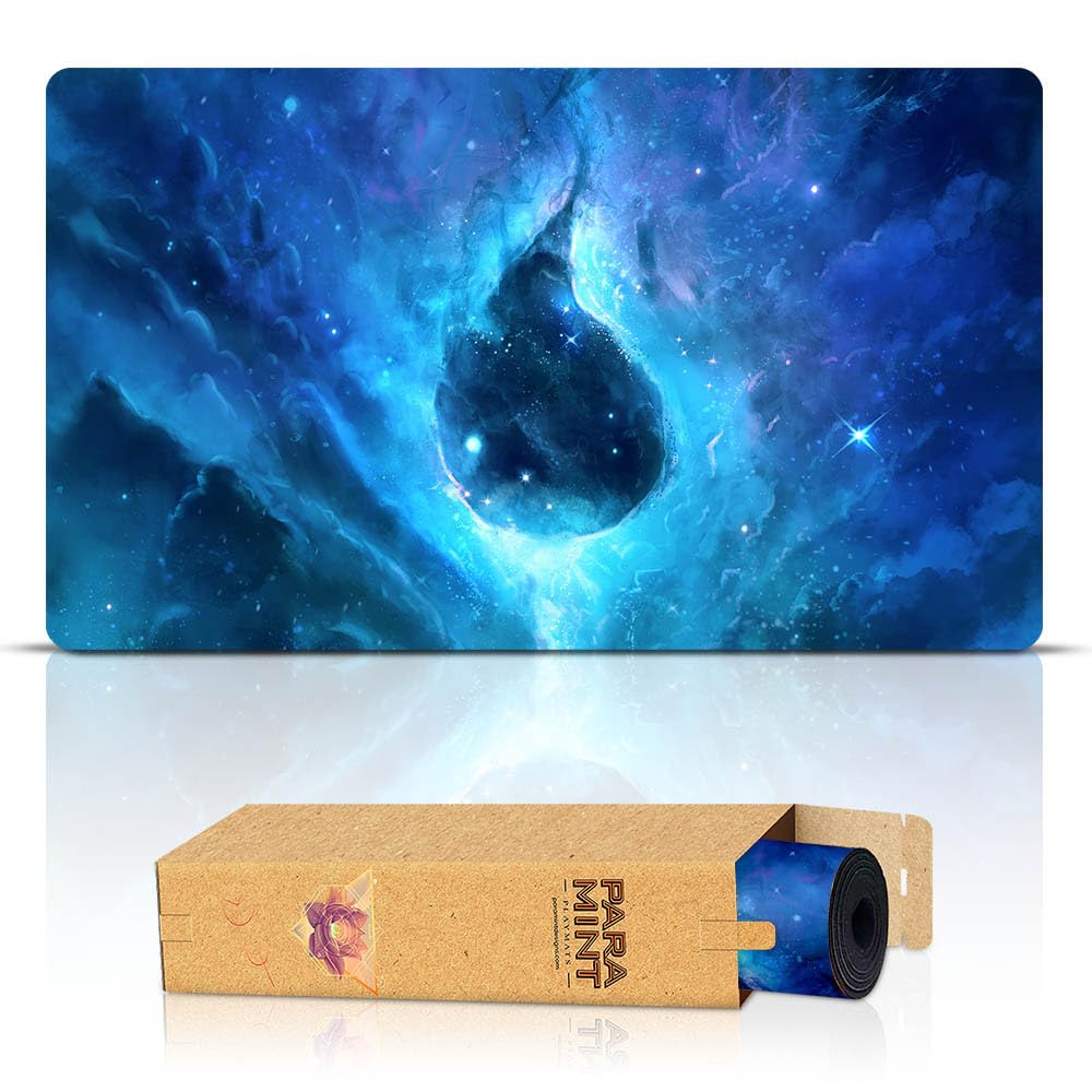 Ethereal Mana Island Stitched MTG Playmat - Magic The Gathering Compatible Gaming Mat for MTG, YuGiOh & TCG - Premium Original Art Playmat Accessories - Perfect for Tournaments, Game Nights & Collectors