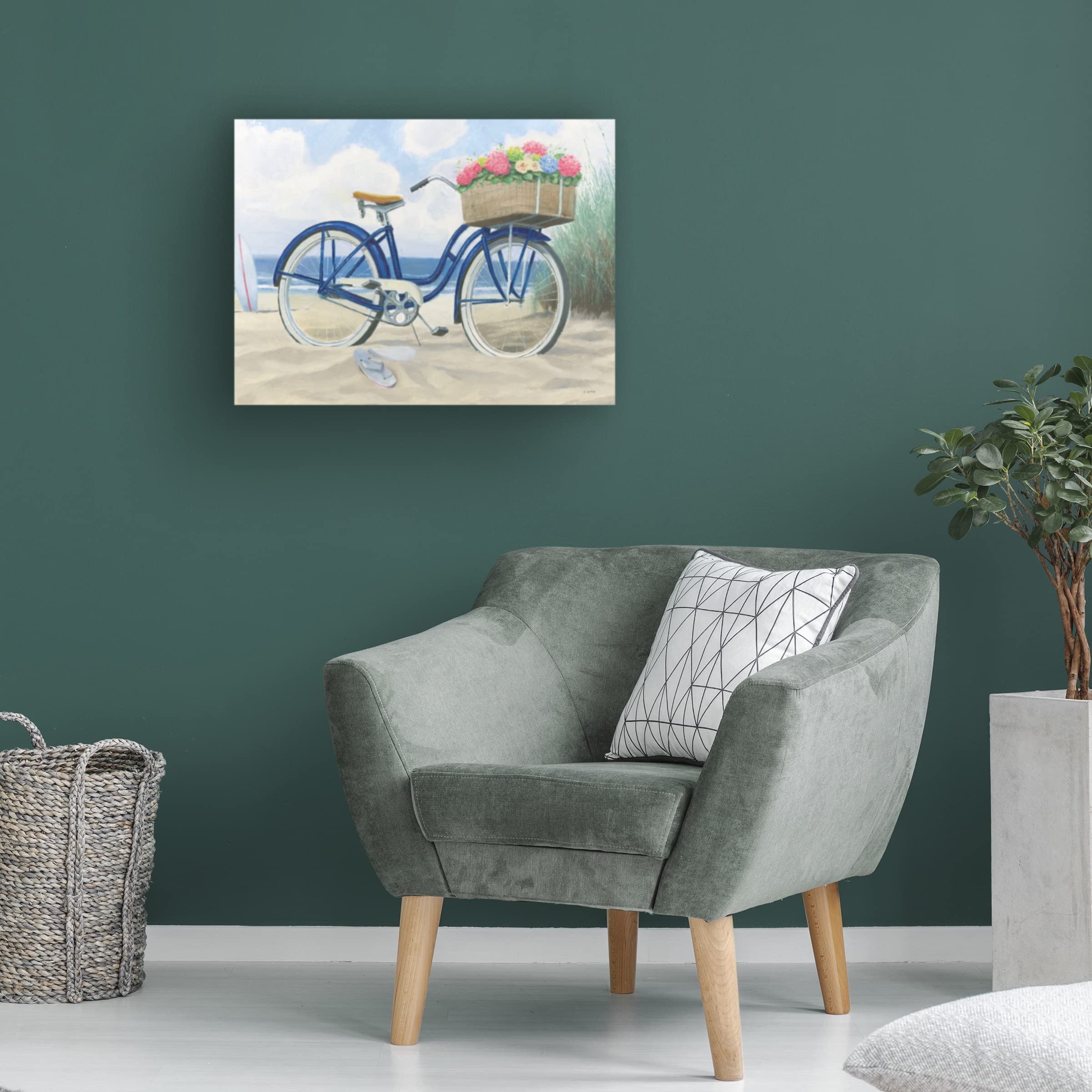 James Wiens 'Beach Time II' Canvas Wall Art Print - Coastal Beach Decor for Living Room, Bedroom & Office - Trademark Fine Art Collection