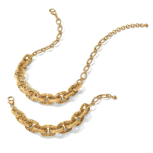 Brighton Contempo Linx Gold Tone Bracelet - Elegant Fashion Jewelry for Women, Perfect for Parties, Weddings & Everyday Wear