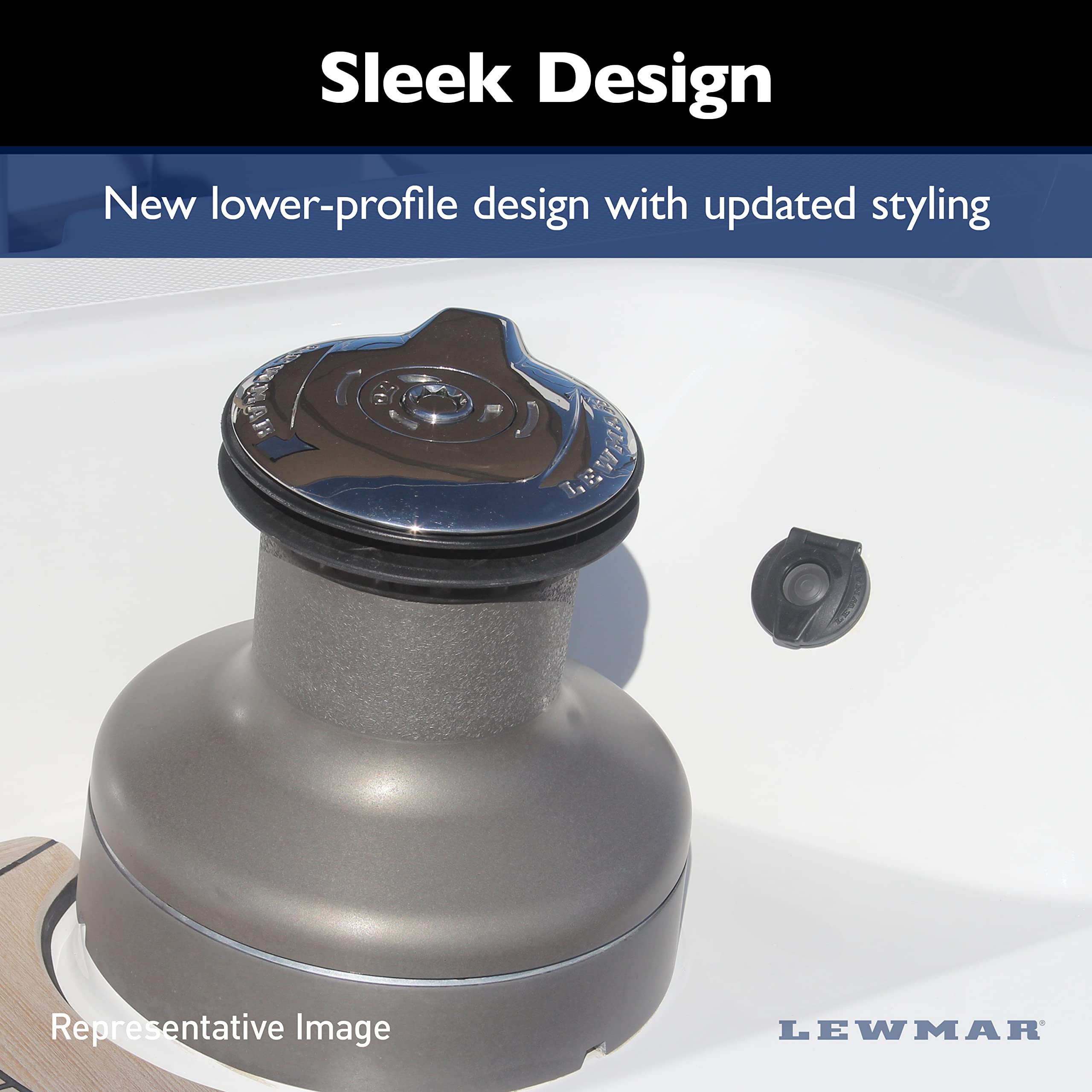Lewmar CHSX Deck Switch with Closed Lid for Boat Anchor Windlasses - 12/24V DC Waterproof IP67 Marine Grade (Ideal for Sailboats, Yachts & Offshore Boating)