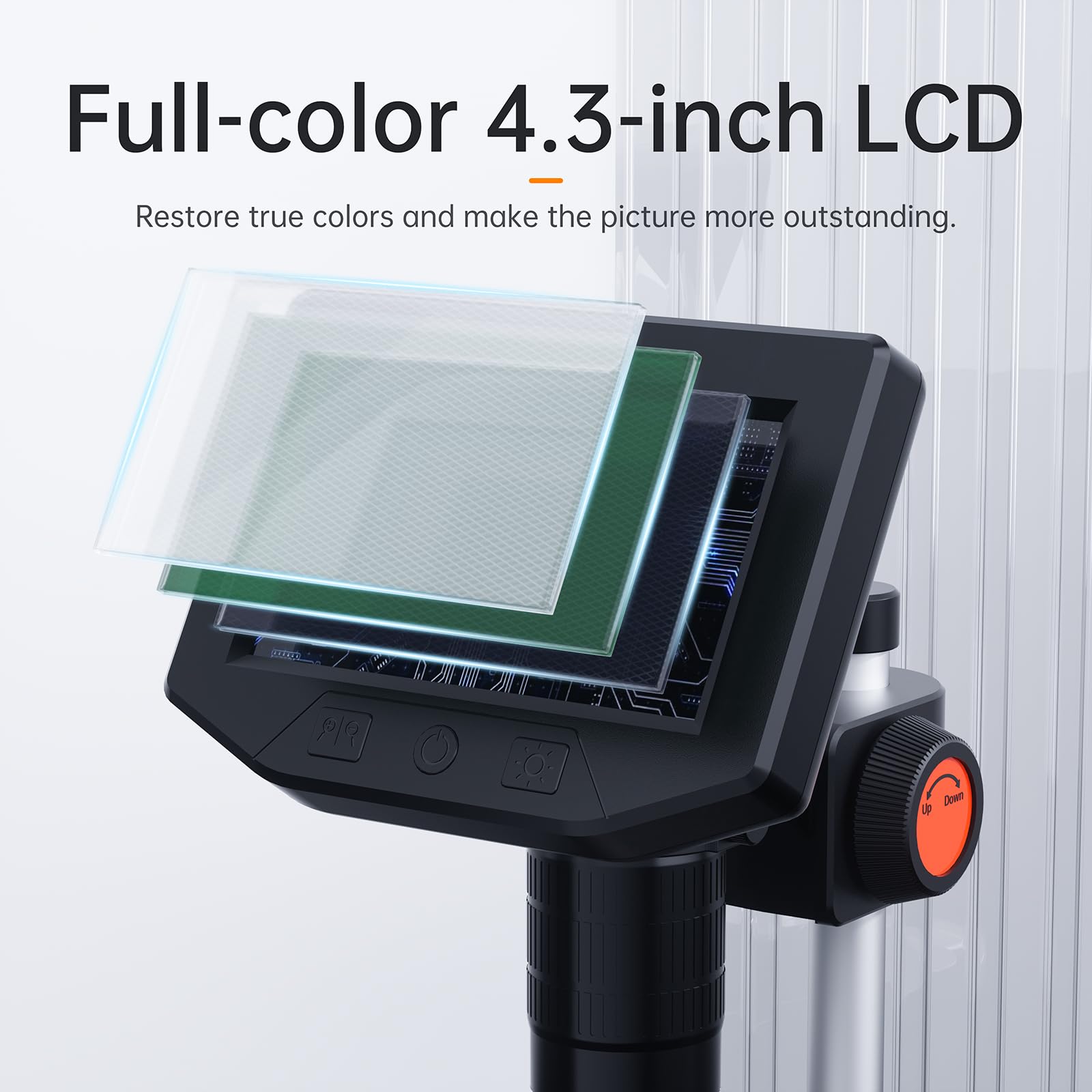 LCD Digital Microscope for Adults & Kids - 1000X Magnification Soldering Microscope for Electronics Repair, Coin Collecting & Inspection - USB Microscope Camera Compatible with iPhone & Android Phones (Perfect for Hobbyists, Jewelry Appraisal & Science Education)