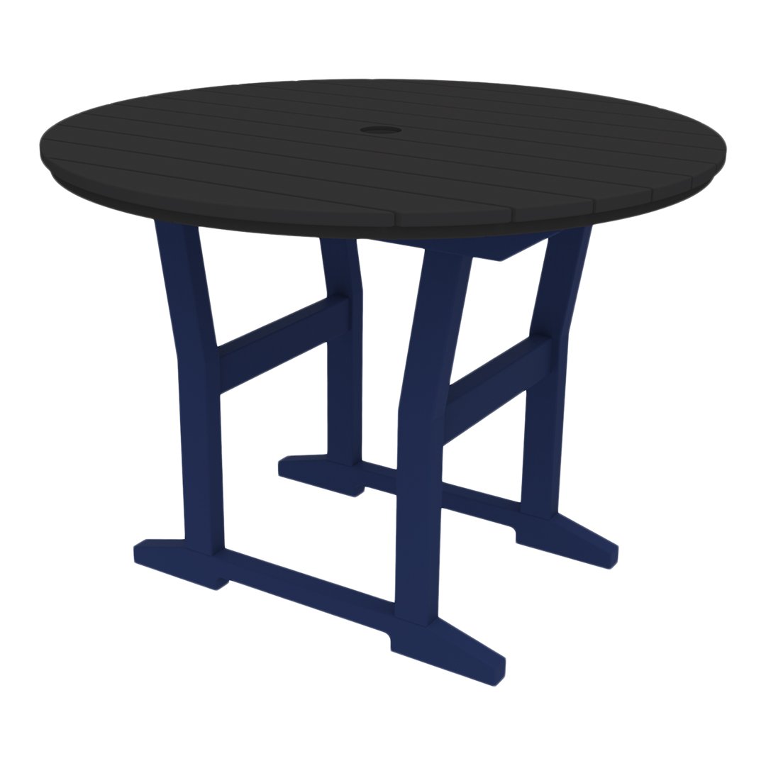 Coastline Cafe Round Dining Table - 36 Inch Modern Kitchen Table for Small Spaces, Breakfast Nook & Apartment - Perfect for Coffee Shops, Restaurants & Home Decor