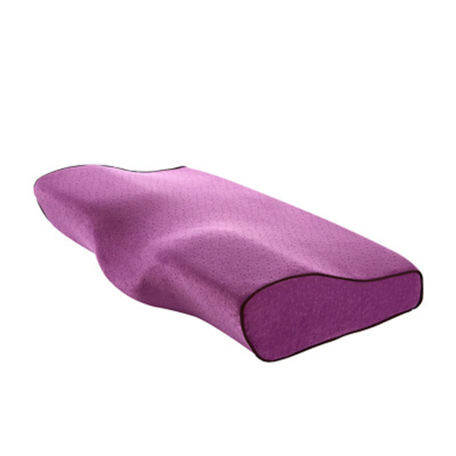 LWZ Butterfly Memory Foam Pillow for Neck Pain Relief - Orthopedic Cervical Support Pillow with Slow Rebound Core - Purple (19.6x11.8 inches) - Perfect for Side Sleepers, Office Naps & Post-Surgery Recovery
