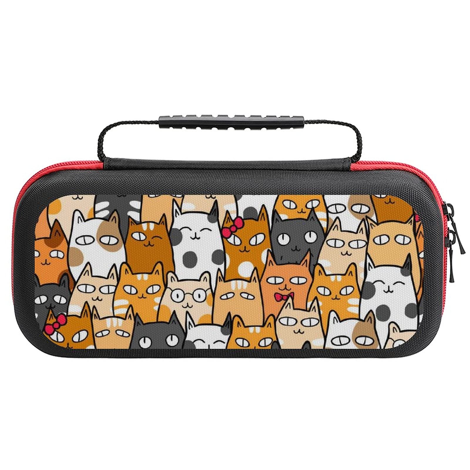 Funny Kittens Printed Nintendo Switch Lite Carrying Case - Travel Storage Bag for Switch Lite & Accessories - Portable Protective Cover for Gaming, Commuting & Outdoor Adventures