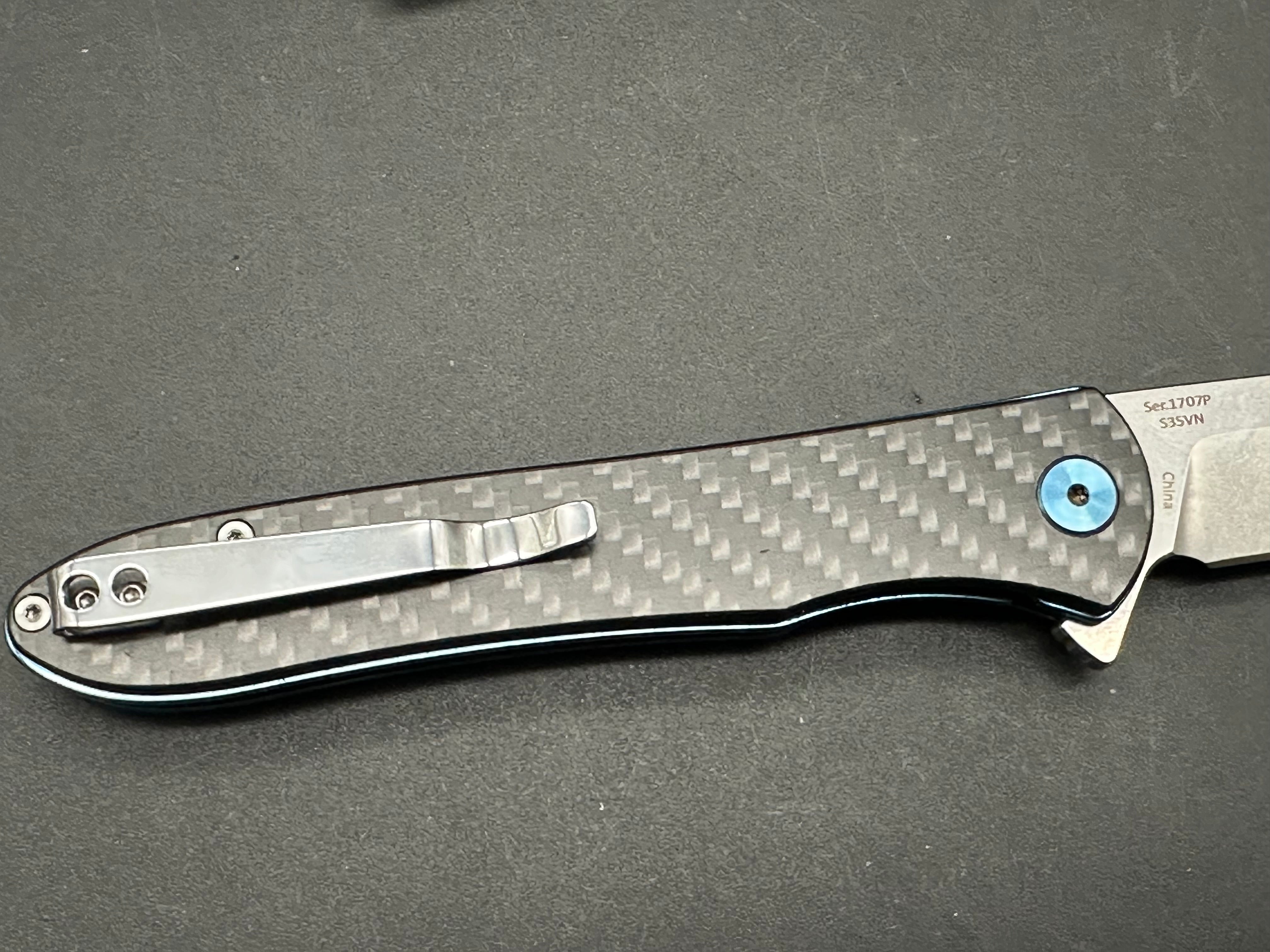 Premium Artisan Cutlery Shark Folding Knife - Carbon Fiber & G10 Handle with S35VN Steel Blade - Perfect for Outdoor Camping, Hunting, and Everyday Carry (EDC)