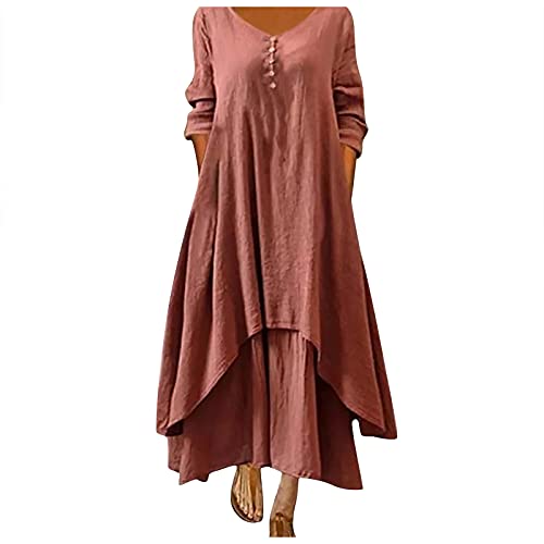 Plus Size Maxi Dresses for Women - Linen Button Down Shirt Dress | Summer Casual & Beach Wear | Perfect for Vacations, Outdoor Events & Everyday Comfort