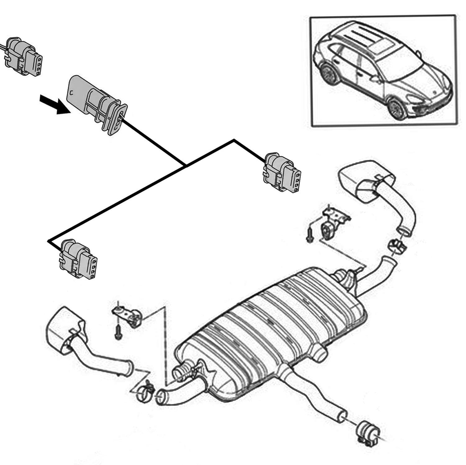 BMW 4 Pin Exhaust Muffler Valve Controller Y Splitter Adapter Wire - Compatible with Various BMW Models | Perfect for Performance Upgrades & Custom Exhaust Systems
