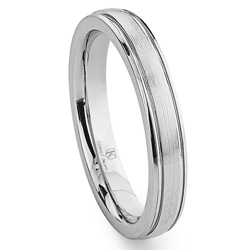 Titanium & Cobalt XF 4MM Dome Wedding Band Ring for Men - Durable & Hypoallergenic - Perfect for Newport Beach Weddings, Anniversaries & Everyday Wear