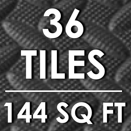 Black - 1/2 Inch - 144 Sq Ft - 36 Tiles