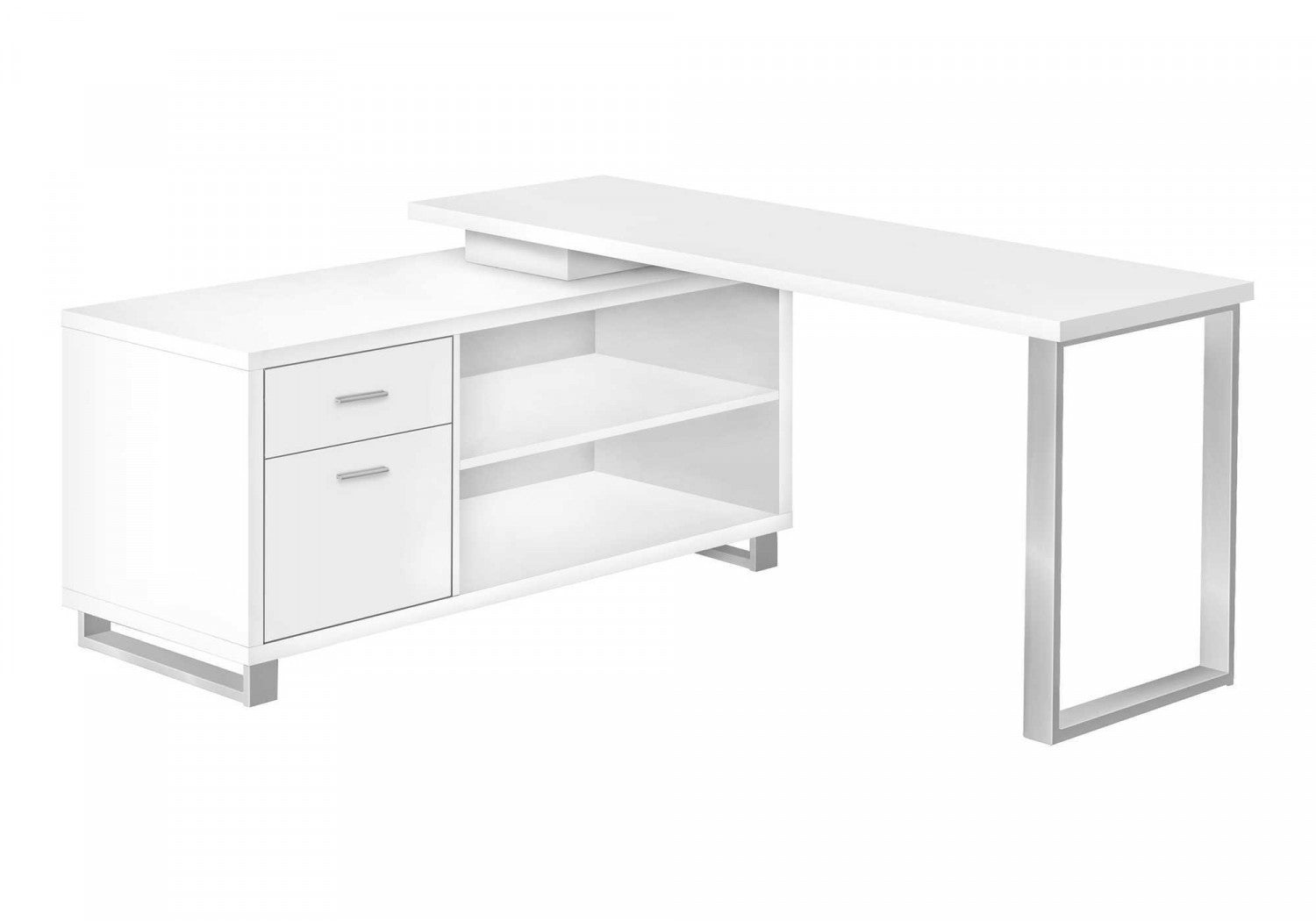 Runo Desk - Modern White Office Desk for Home & Workspace | Ergonomic Study & Workstation Solution