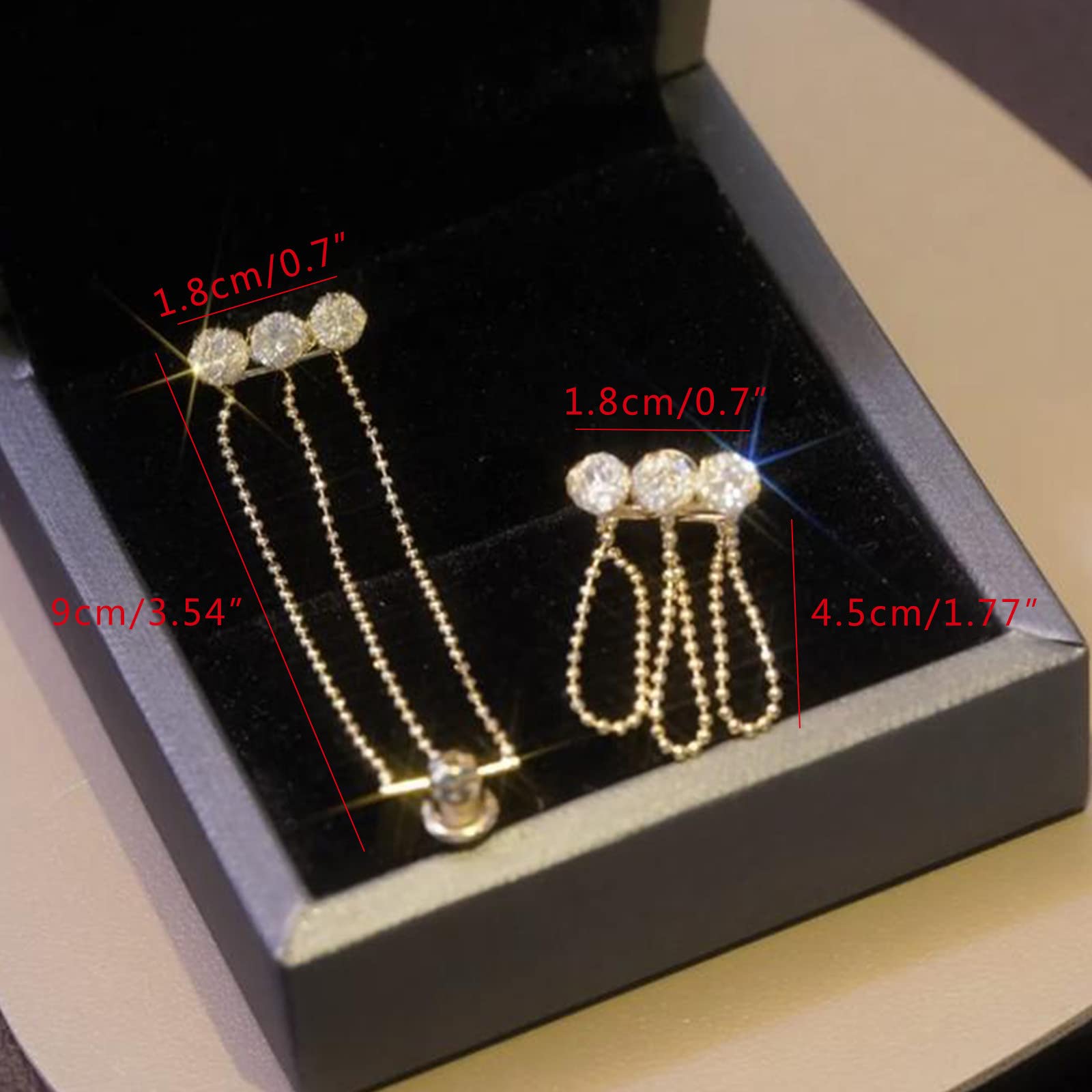 Diamond Stud Cross Earrings for Women - Gold Tassel Beaded Fashion Jewelry Set | Perfect for Parties, Weddings & Everyday Wear