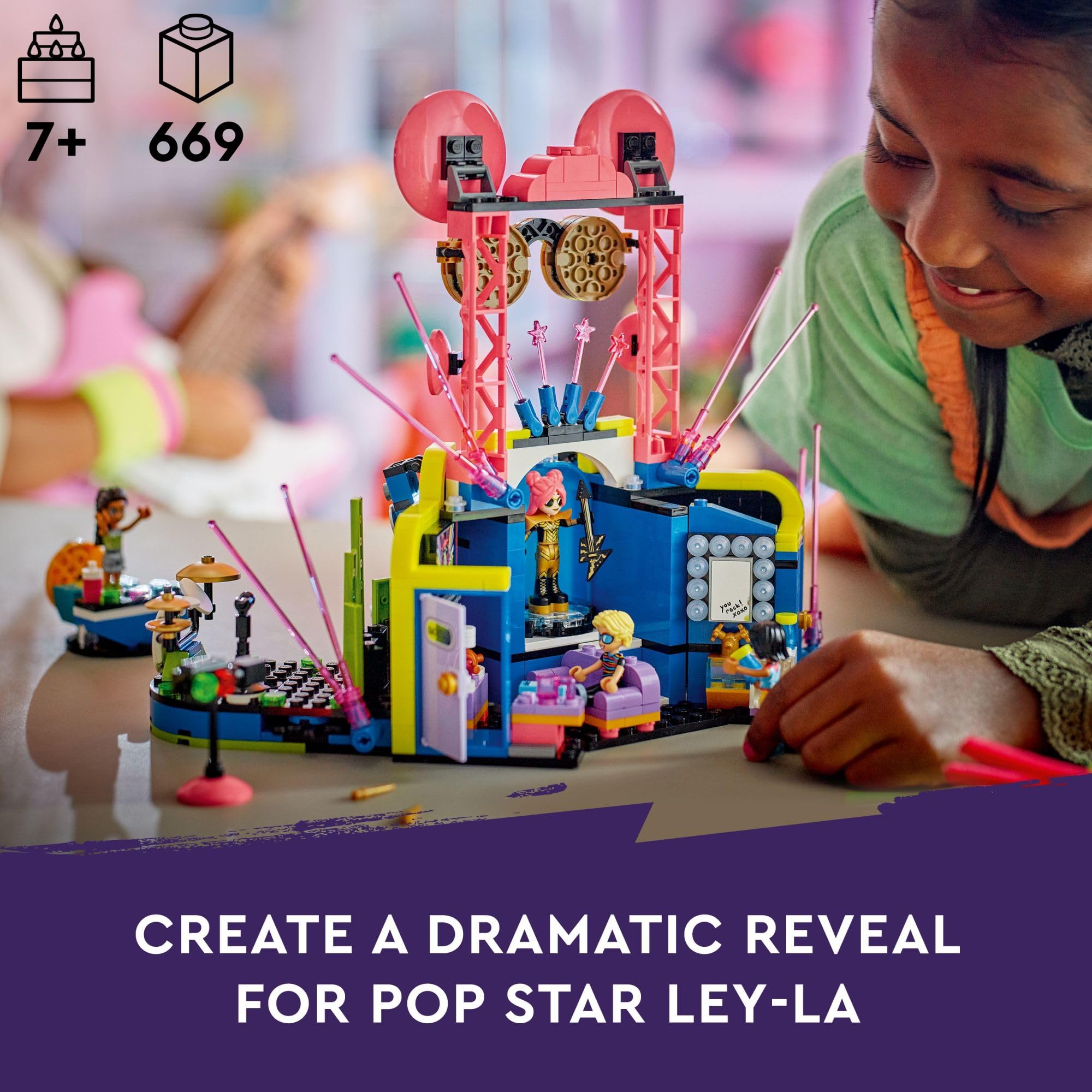 LEGO Friends Heartlake City Music Talent Show Building Kit - Creative STEM Toy with 4 Mini-Doll Characters for Kids Ages 7+ | Perfect Gift for Girls & Boys | Encourages Social-Emotional Learning & Musical Play | Great for Birthday Parties, Playdates & Creative Storytelling