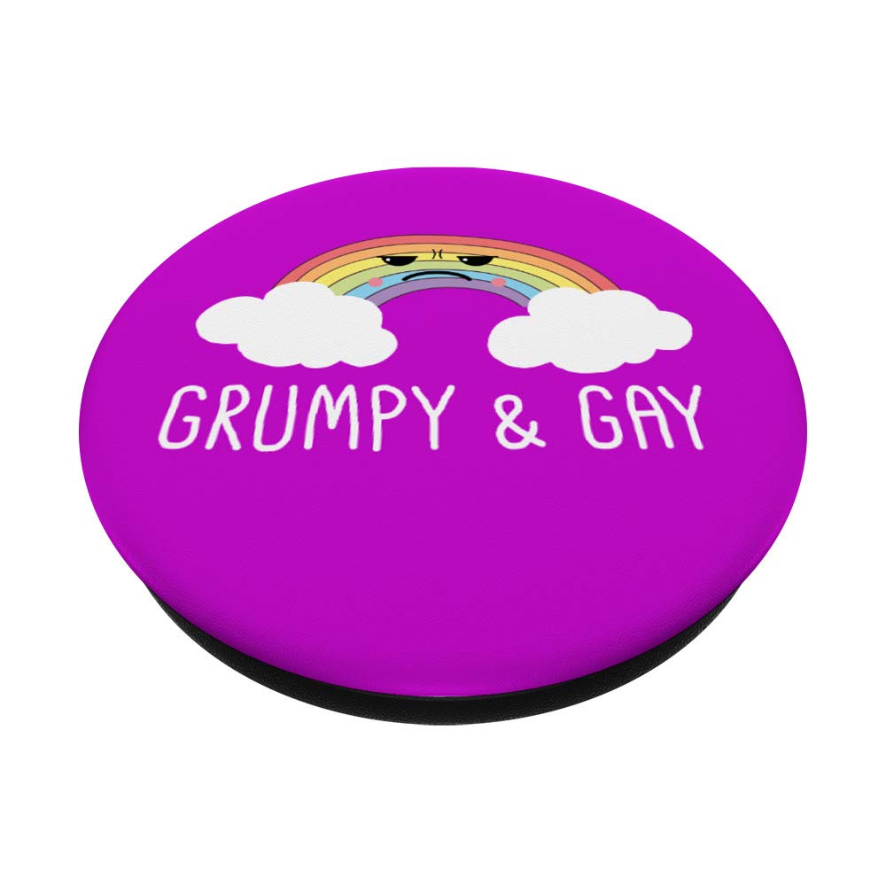 Grumpy & Gay Pride T-Shirt - Rainbow Cloud Design for LGBTQ+ Support | Casual Wear & Pride Events