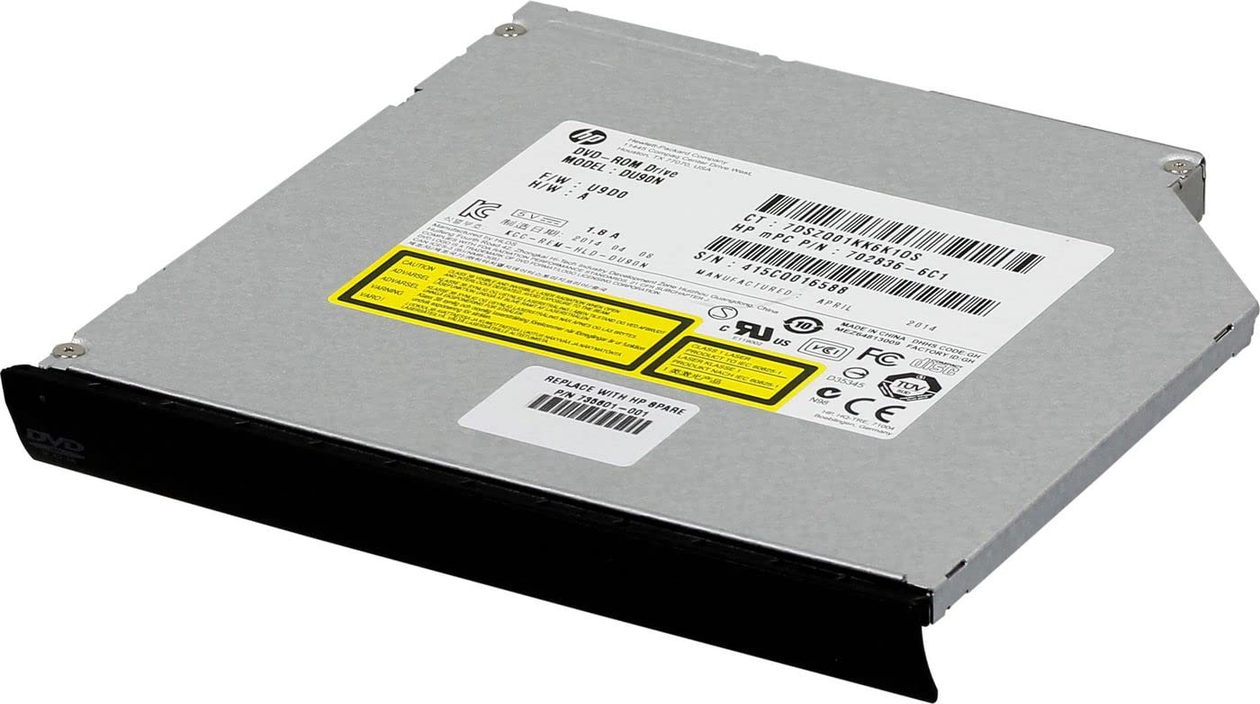 HP DVD-ROM Drive External USB 2.0 for Laptop & Desktop - Watch Movies, Install Software, Backup Data | Compatible with Windows & Mac