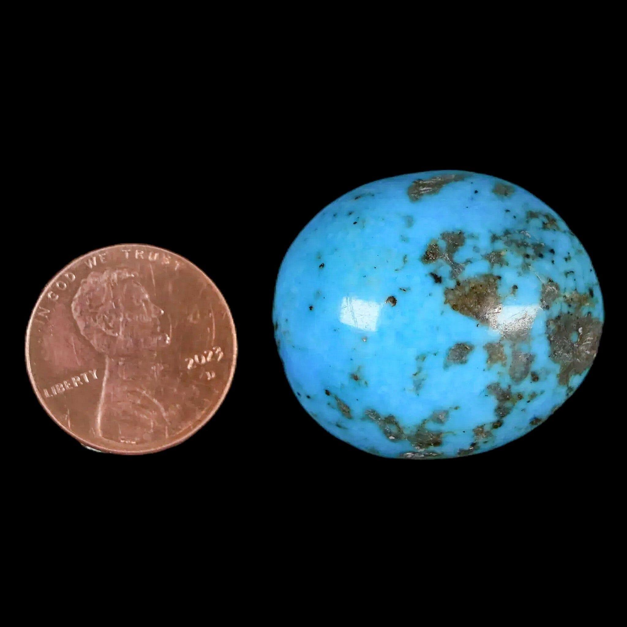 Natural Polished Teal Turquoise Gemstone Specimen - Cabochon Grade for Jewelry Making, Mineral Collection & Healing Crystals | Perfect for DIY Crafts, Home Decor & Spiritual Use